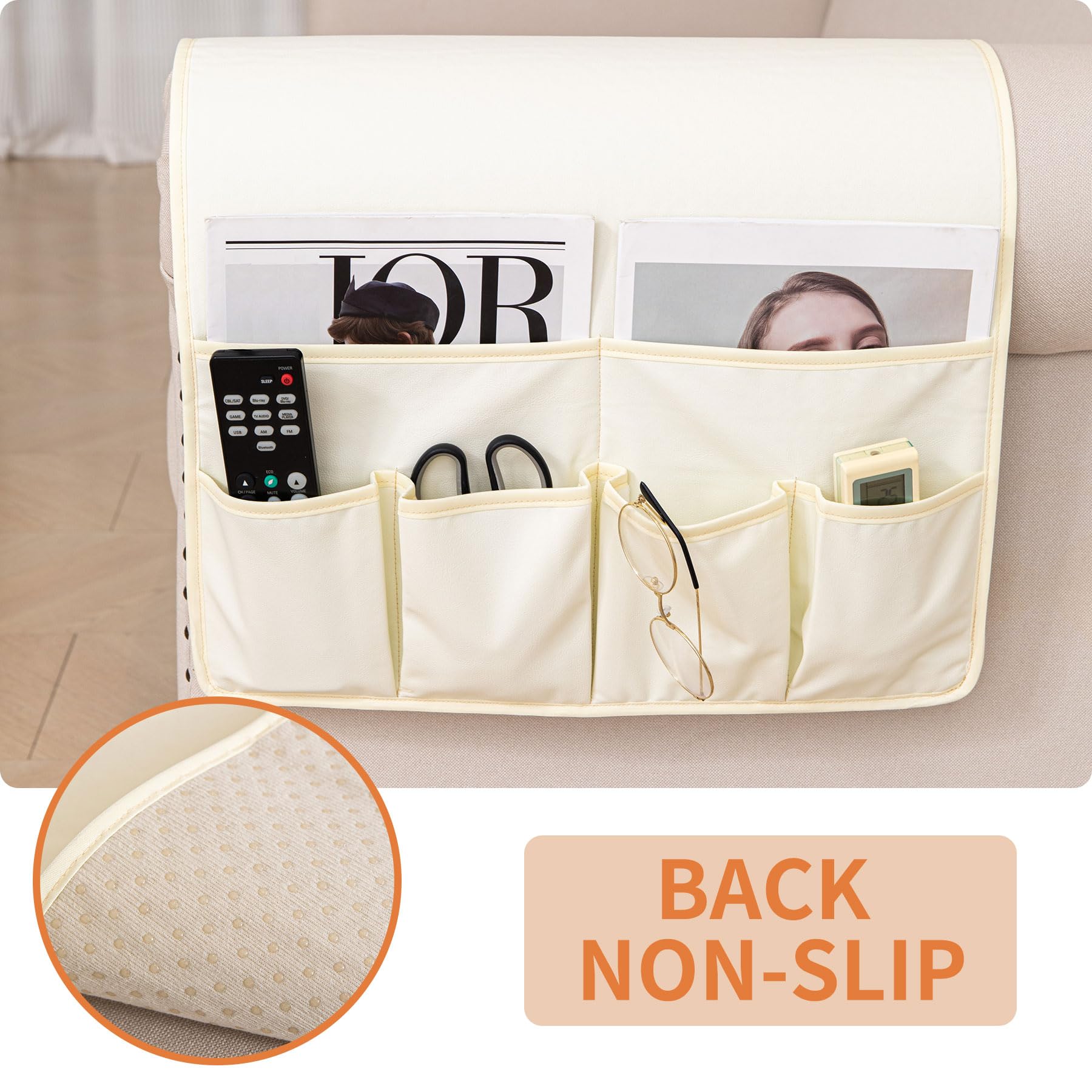 HAOMAIJIA Sofa Armrest Organizer, Remote Control Holder for Recliner Couch