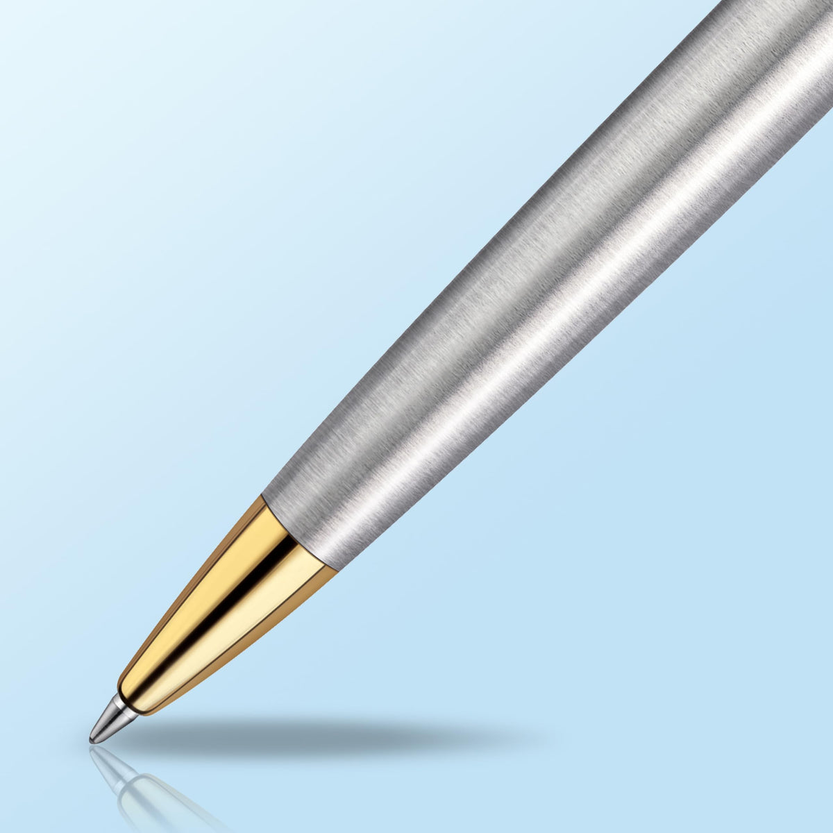 Waterman Hémisphère Ballpoint Pen | Stainless Steel with Gold Trim | Medium Point | Blue Ink Gift