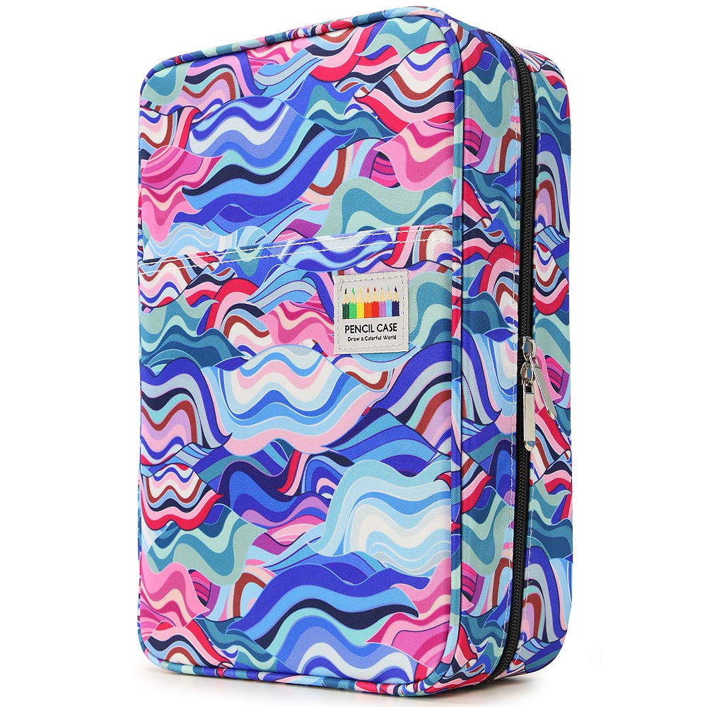 YOUSHARES Big Capacity Colored Pencil Case - 300 Slots large Pen Case Organizer with Multilayer