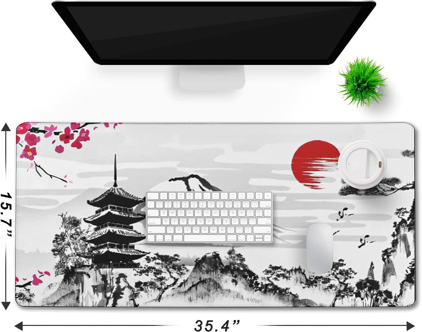 Japanese Landscape Large Mouse Pad Large Extended Mouse Pad