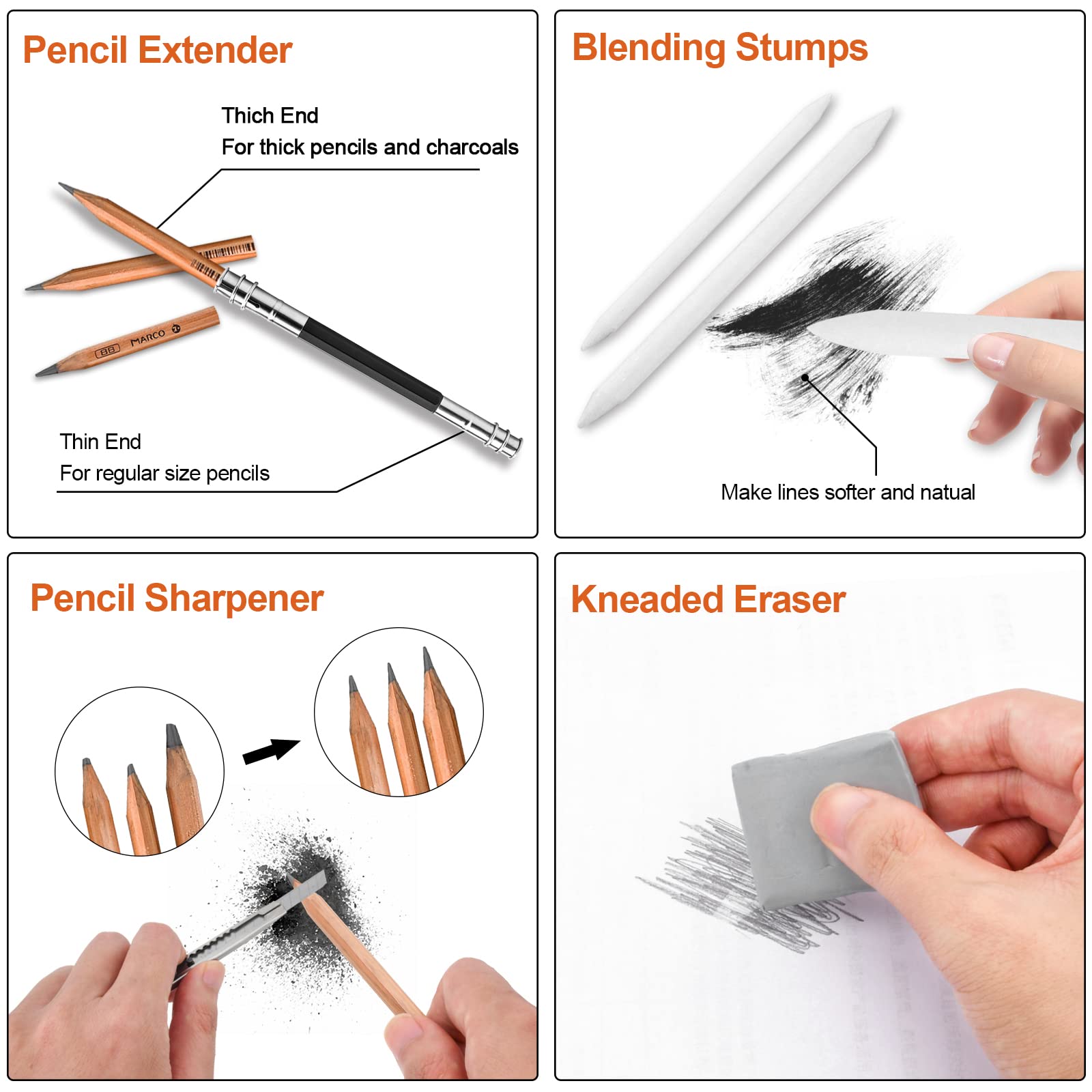 YunQiDeer Drawing Pencils Art Supplies for Beginners & Adults