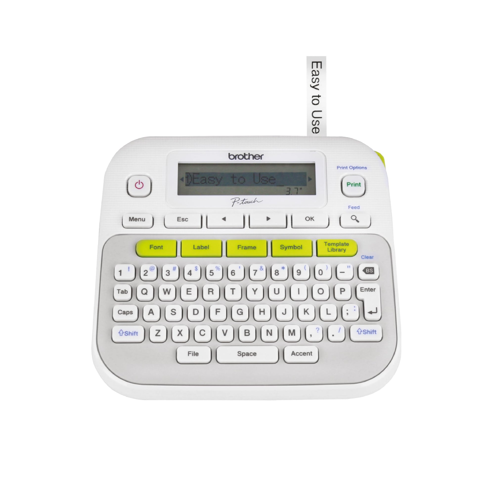 Brother P-touch, PTD210, Easy-to-Use Monochrome Label Maker, One-Touch Keys, Multiple Font Styles