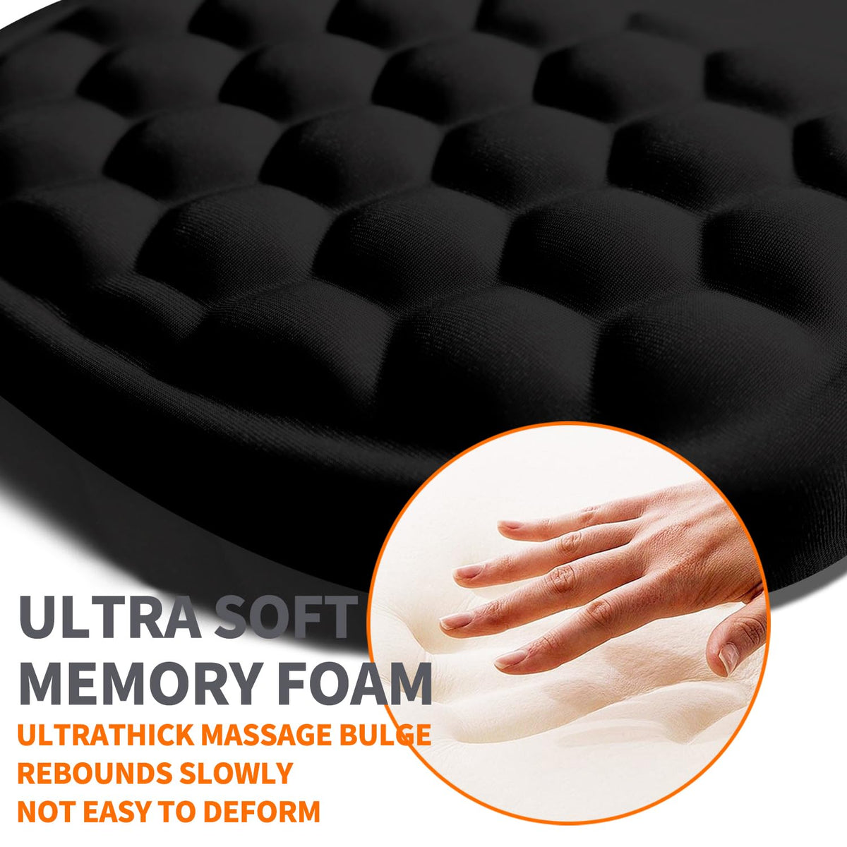 Armanza Ergonomic Joint Wrist Support Mouse Pad with Memory Foam Cushion Massage Bump, Carpal