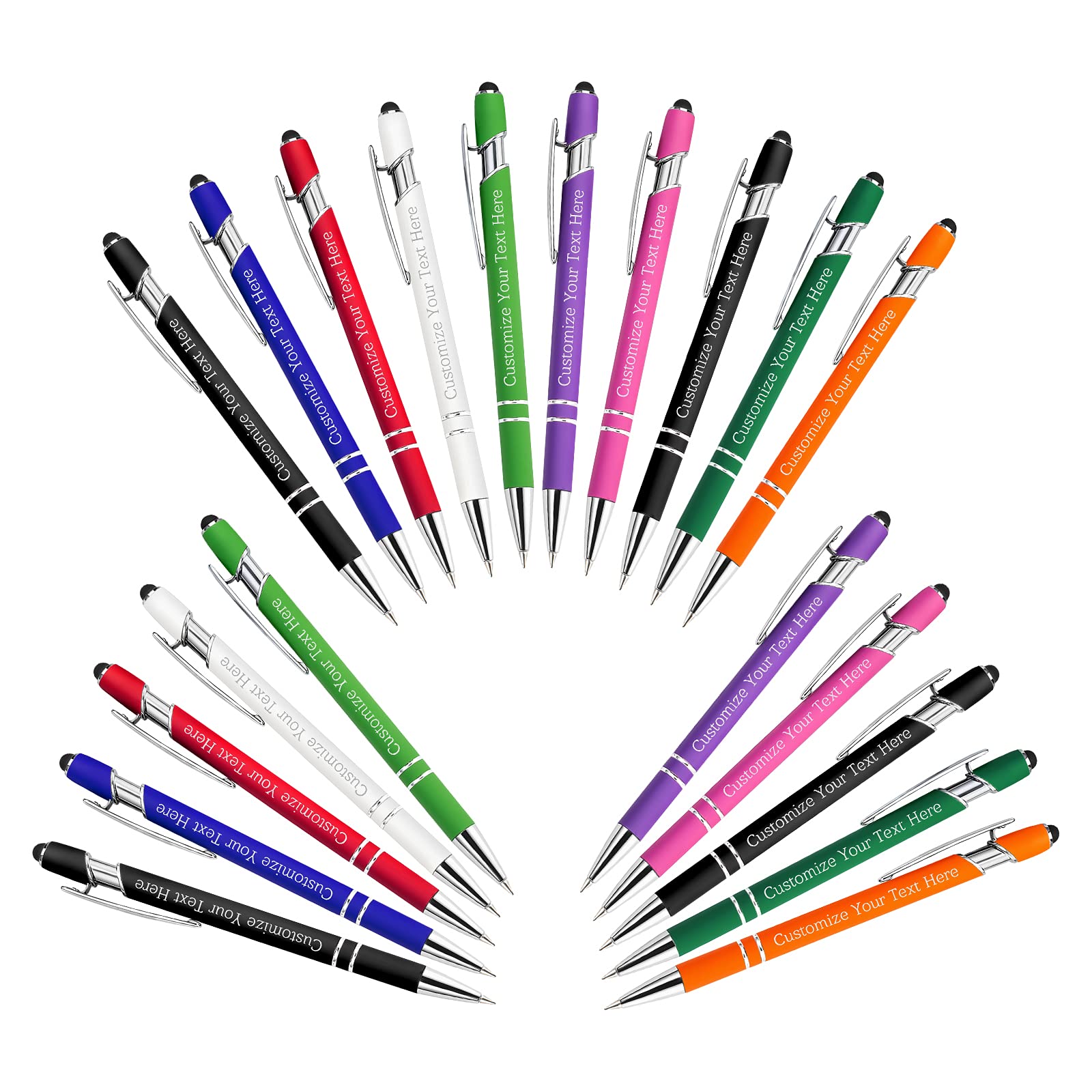 Personalized Custom Pens Bulk Free Engraving with Name Message Customized Ballpoint Pens Stylus for