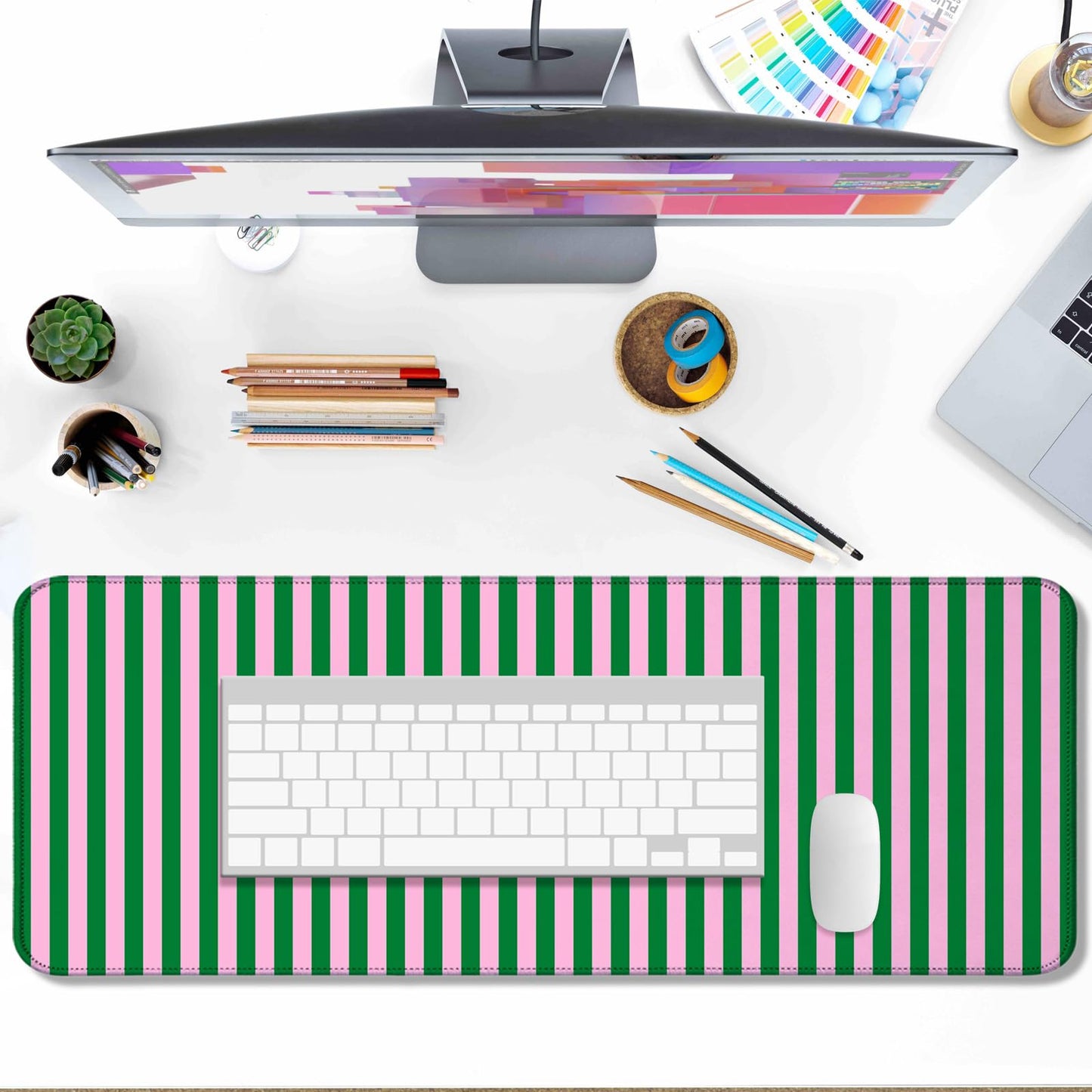 AYKDTFN Stripe Large Mouse Pad, Extended Desk Mat for Gaming, Office & Home