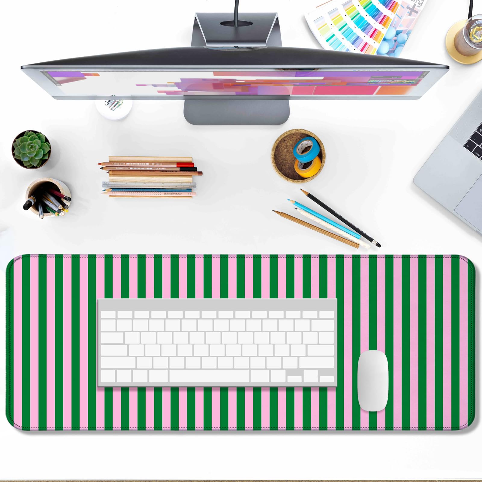 AYKDTFN Stripe Large Mouse Pad, Extended Desk Mat for Gaming, Office & Home