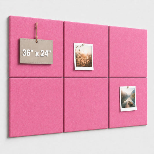 Baysola Felt Bulletin Board Tiles, Large Cork Board Alternative, 24 x 36in
