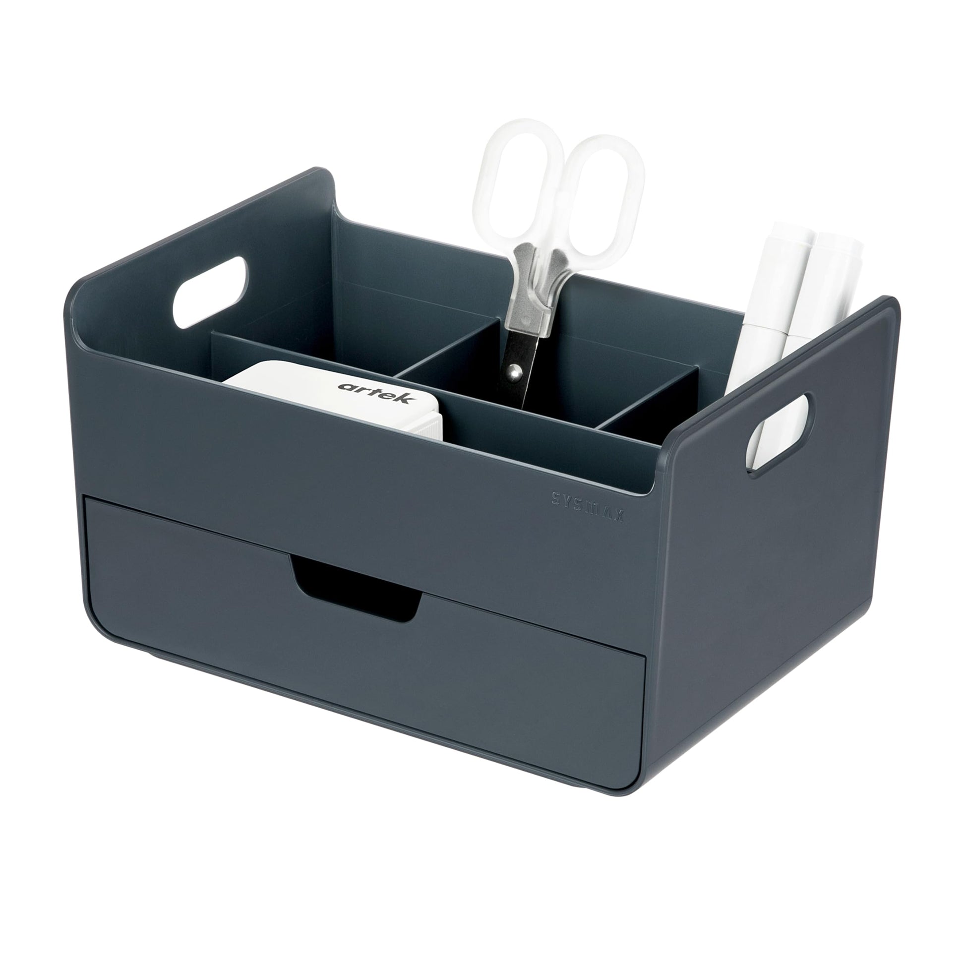BLUE GINKGO Portable Desk Organizer, Blue, Made in Korea