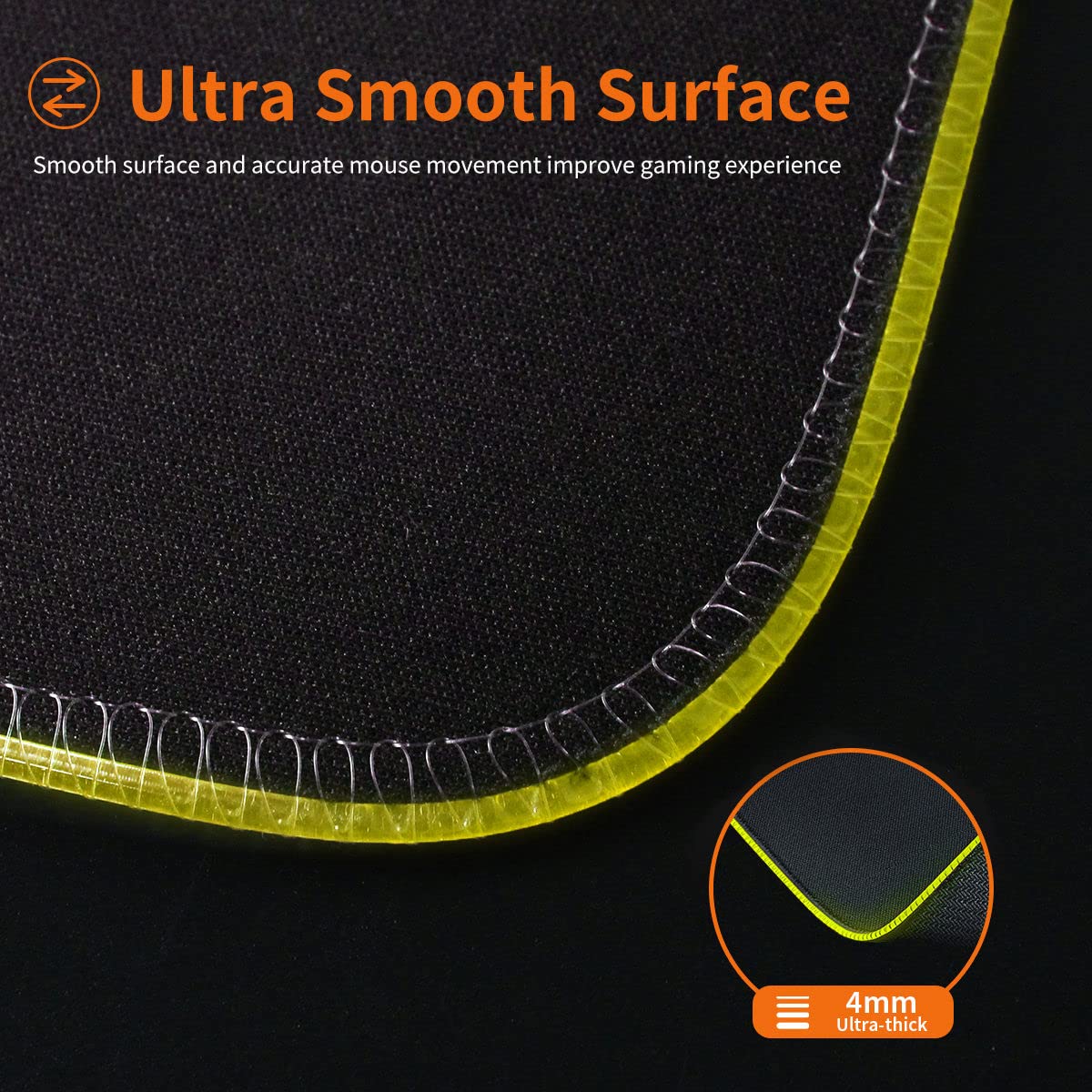 Qisan RGB Large Gaming Mouse Pad with Nonslip Base-31.5 x 11.8 Inch | Soft LED Extended Mousepad