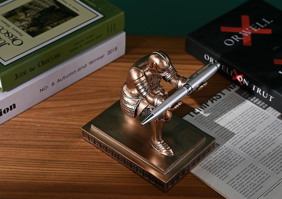 HDMbigmi Knight Pen Holder Pen Stand Desk Organizer and Accessories Copper