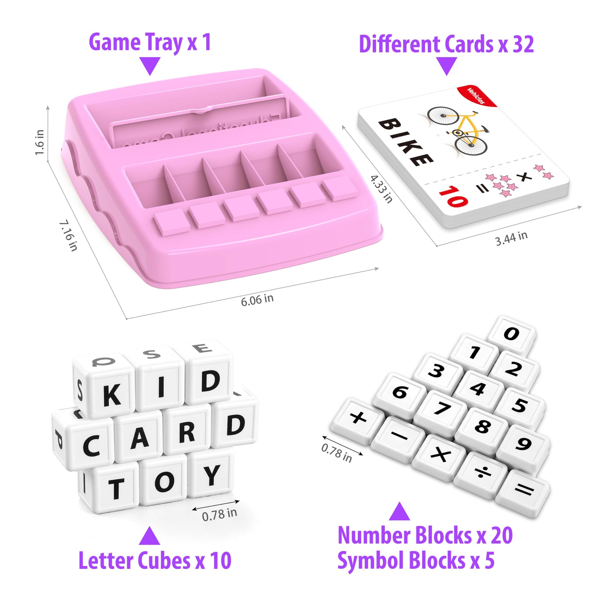 Yolscue Montessori Matching Letter Games,Educational Toys for 3-8 Year Olds Boys Girls,Alphabet