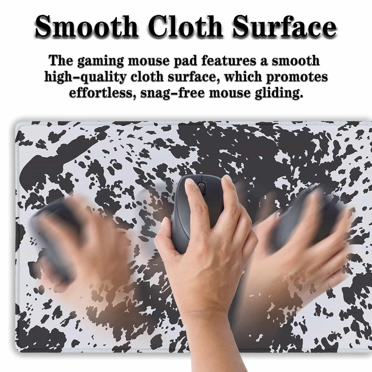 Samgula Big Mouse Pads Black Gaming Mousepad Computer Desk Mat Cute Desk Mat Non-Slip Rubber Base