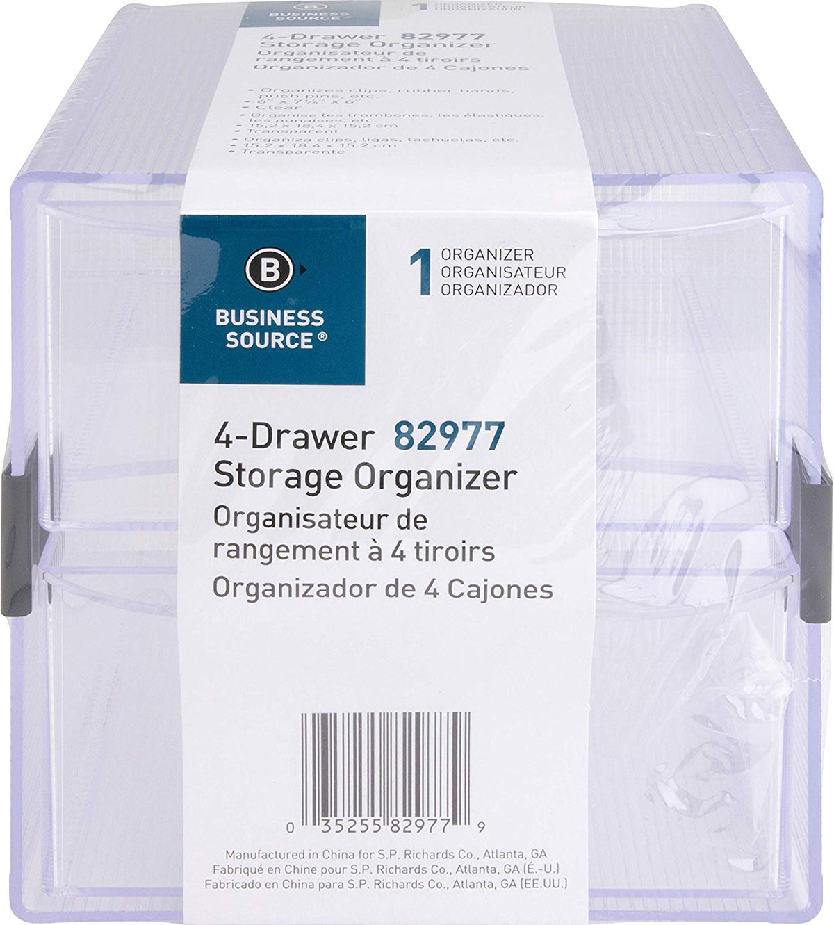 Business Source BSN82977-4-Drawer Storage Organizer