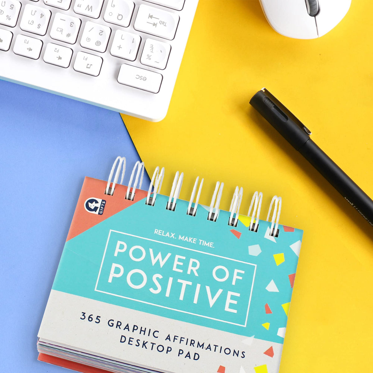 Ginger Fox Relax Make Time 365 Days Of Positive Affirmations Desk Pad Includes Optimistic Thinking