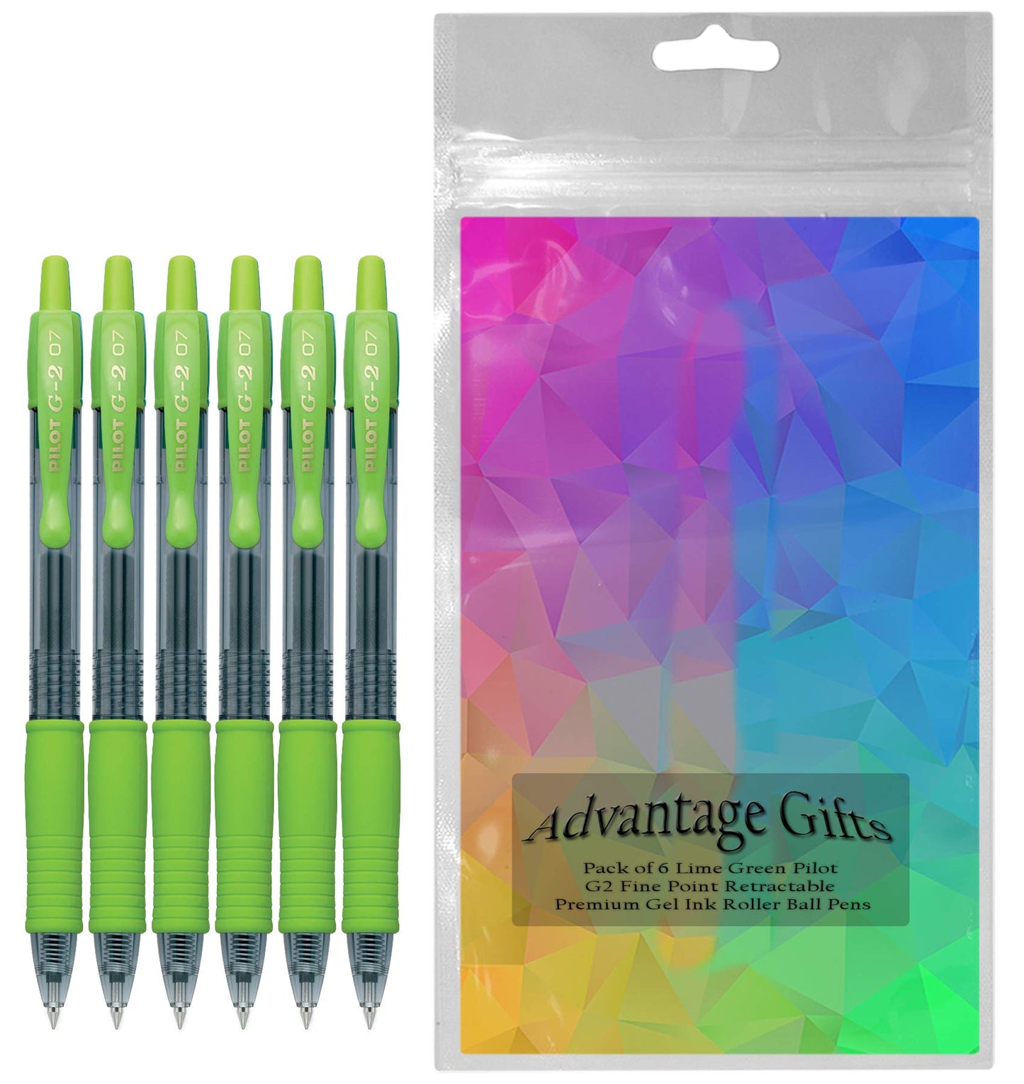 Advantage Gifts G2 Retractable Premium Gel Ink Roller Ball Pens Fine Point Fine Point (.7mm) Lime