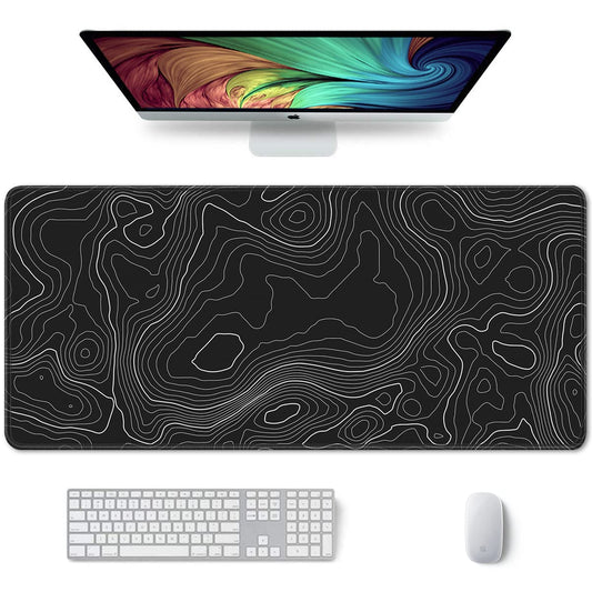 Auhoahsil Large Mouse Pad, XXL Desk Pad, Extened 35" x 15", Non-Slip Rubber Base, Stitched Edges
