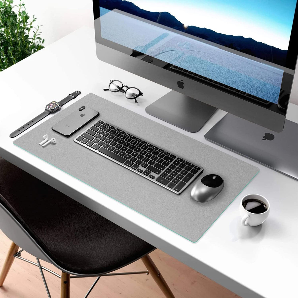 Desk Mat Large Protector Pad - Multifunctional Dual-Sided Office Desk Pad,Smooth Surface Soft Mouse