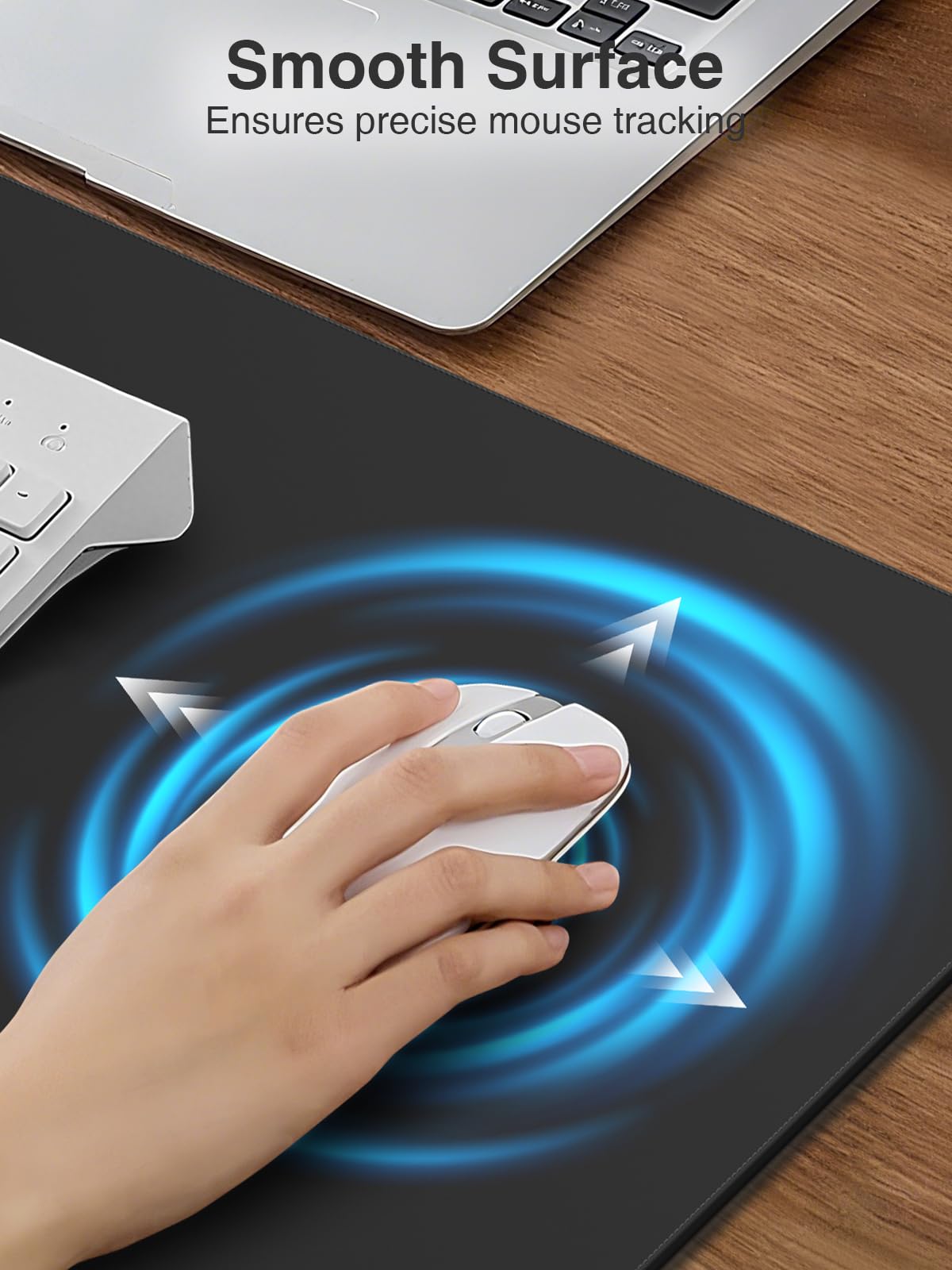Wireless Charging Mouse Pad, 31.5"x15.8" Large Desk Mat, Smooth Glide
