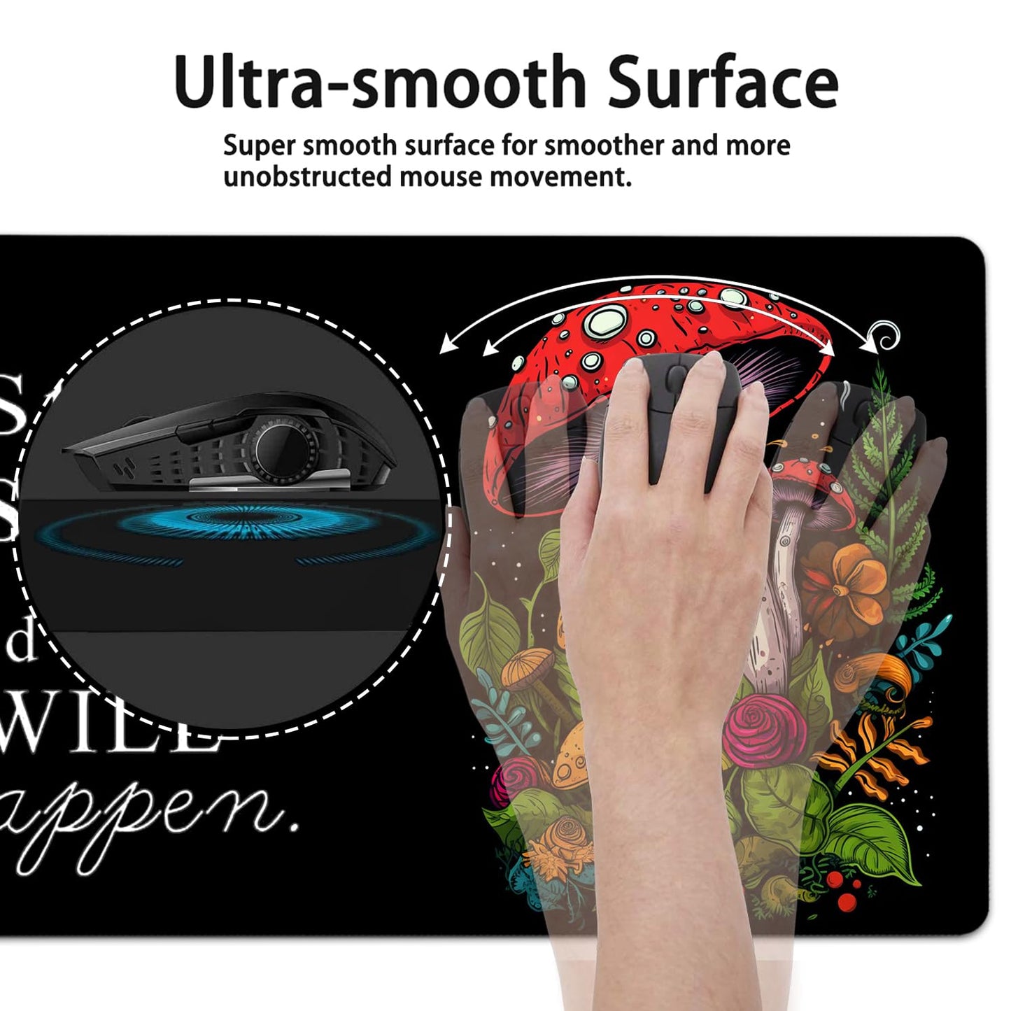 Large Mouse Pad, 31.5 x 11.8in Extended Gaming Mouse Pad with Stitched Edges, XXL Mousepad