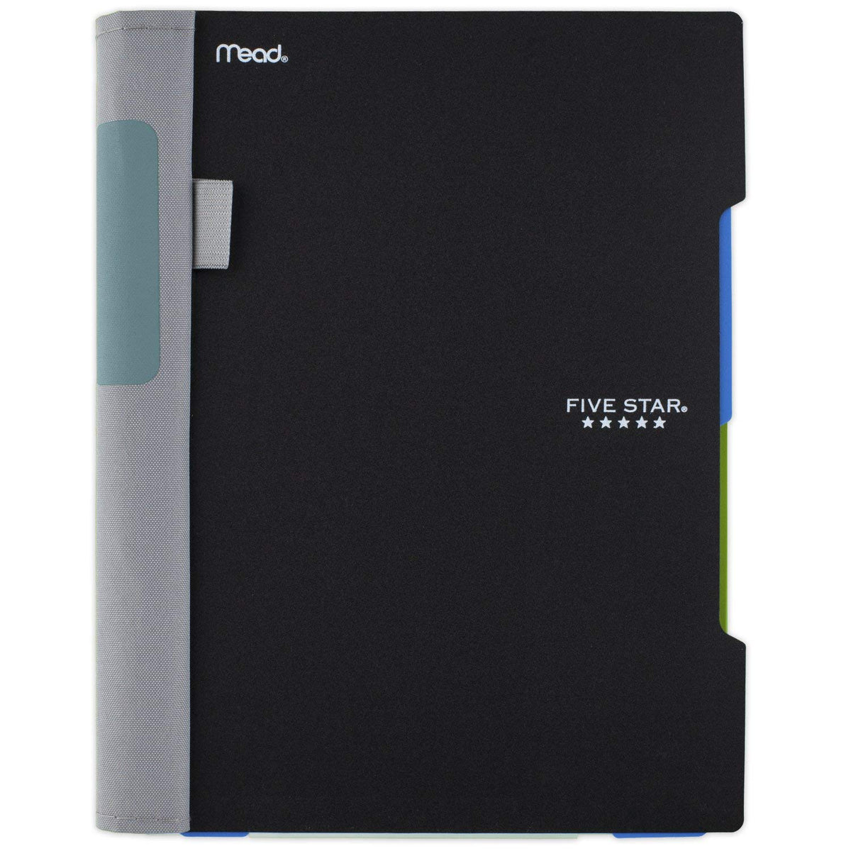 Five Star Advance Spiral Notebook, 2 Subject, College Ruled Paper, 100 Sheets, 9-1/2" x 6", Black