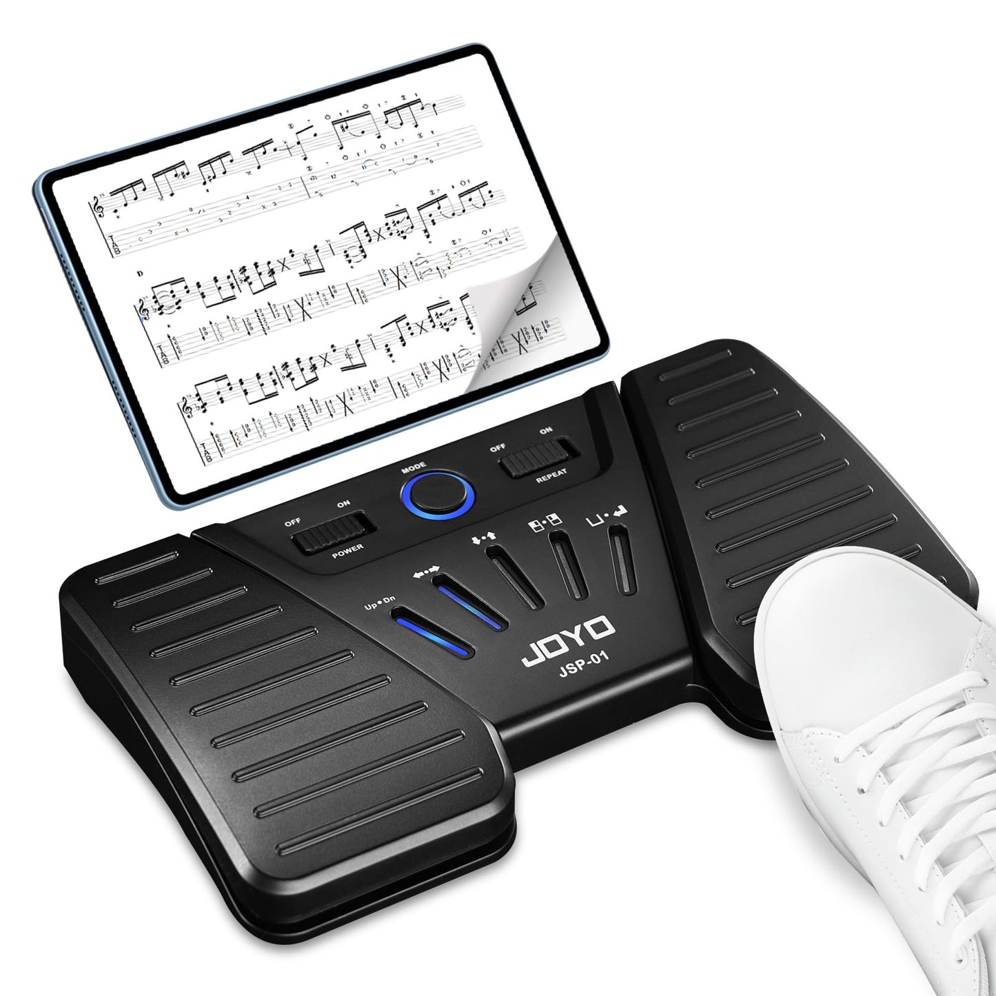 JOYO Wireless Page Turner Pedal Bluetooth Foot Switch for iPad/Tablet/Phone Works with