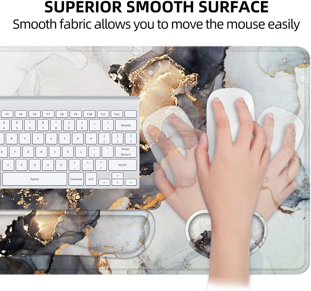 Lateefah Large Mouse Pad and Keyboard Wrist Rest, Desk Pad for Keyboard and Mouse, Extended Gaming