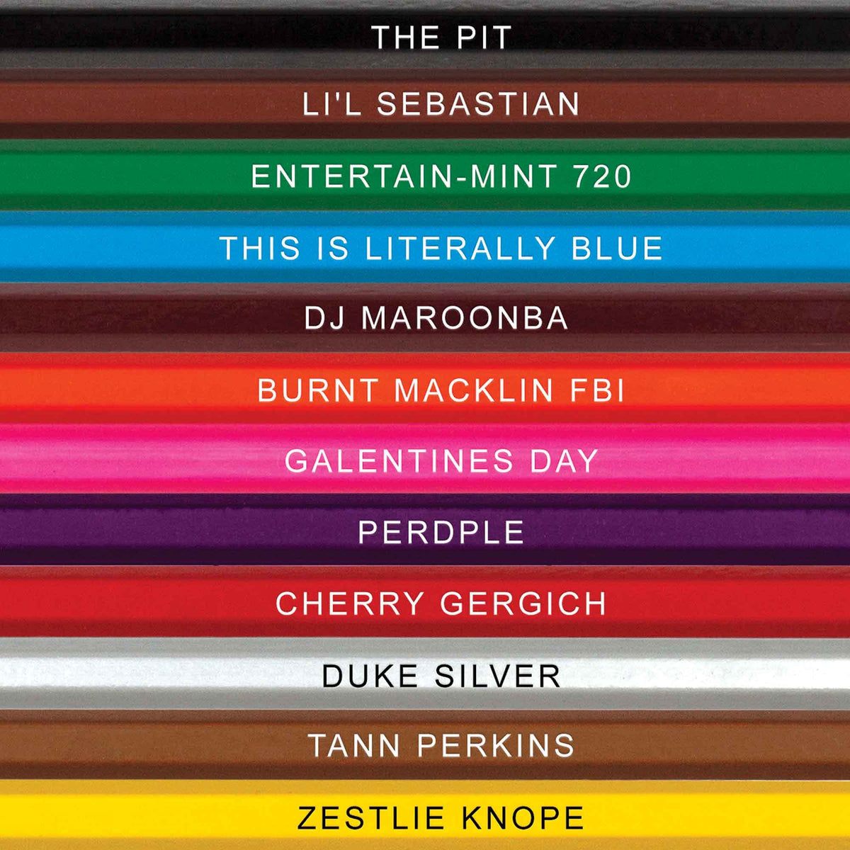 Pun Labs Colors & Recreation-Themed Colored Pencil Set for Fans of Parks & Rec | Set of 12 Parody