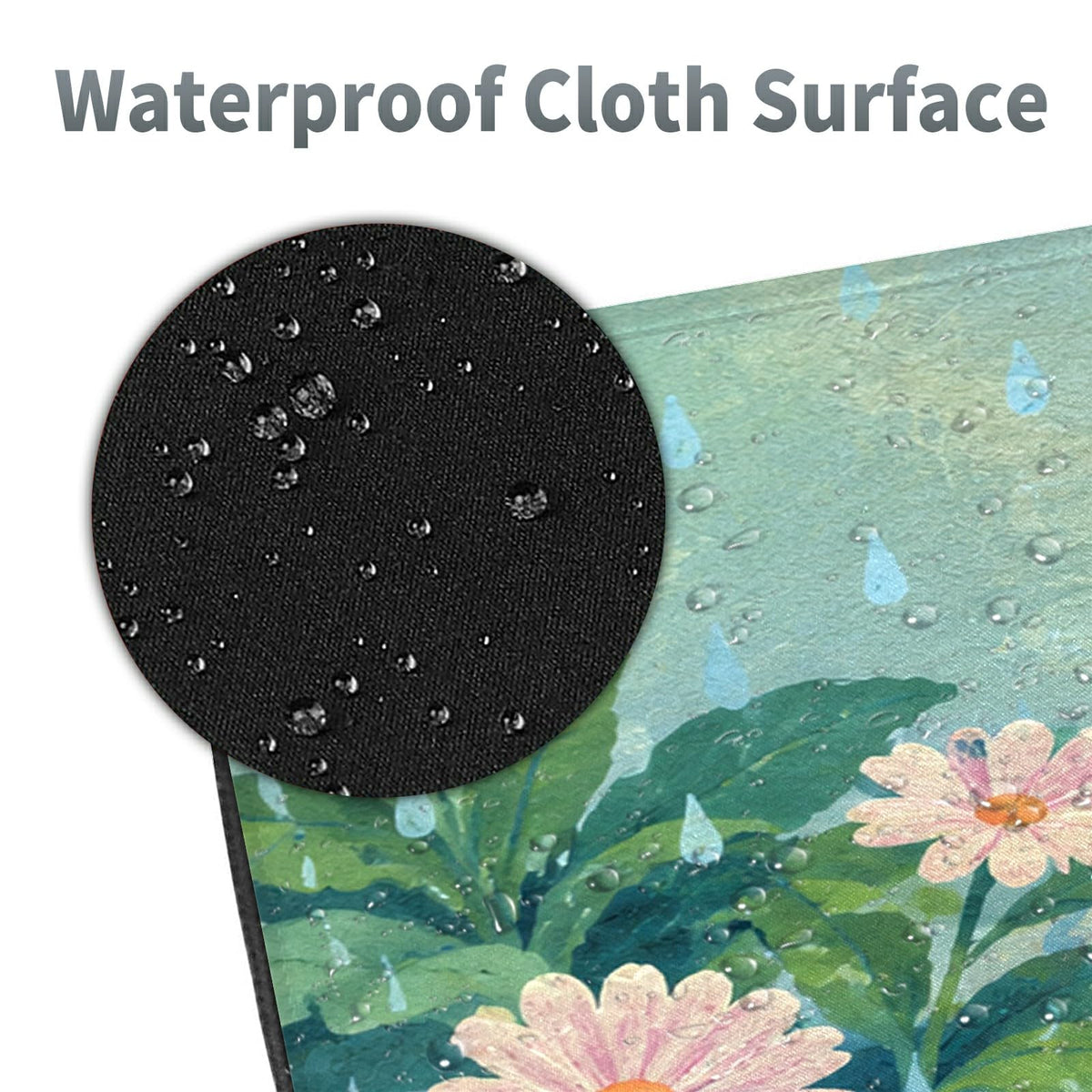 Rainy Garden Frog Large Mouse Pad, 31.5 x 11.8 in Extended Desk Mat