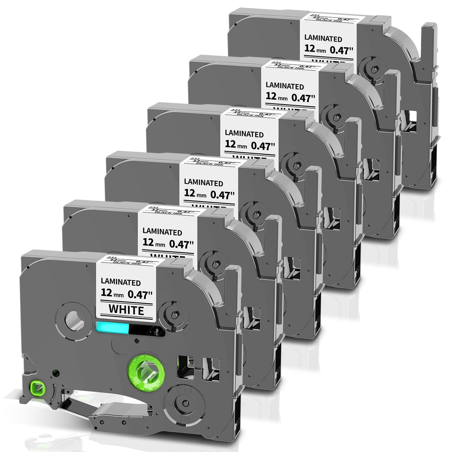 Label Maker Tape Refill Replacement for Brother TZe-231 TZe231 12mm 0.47''