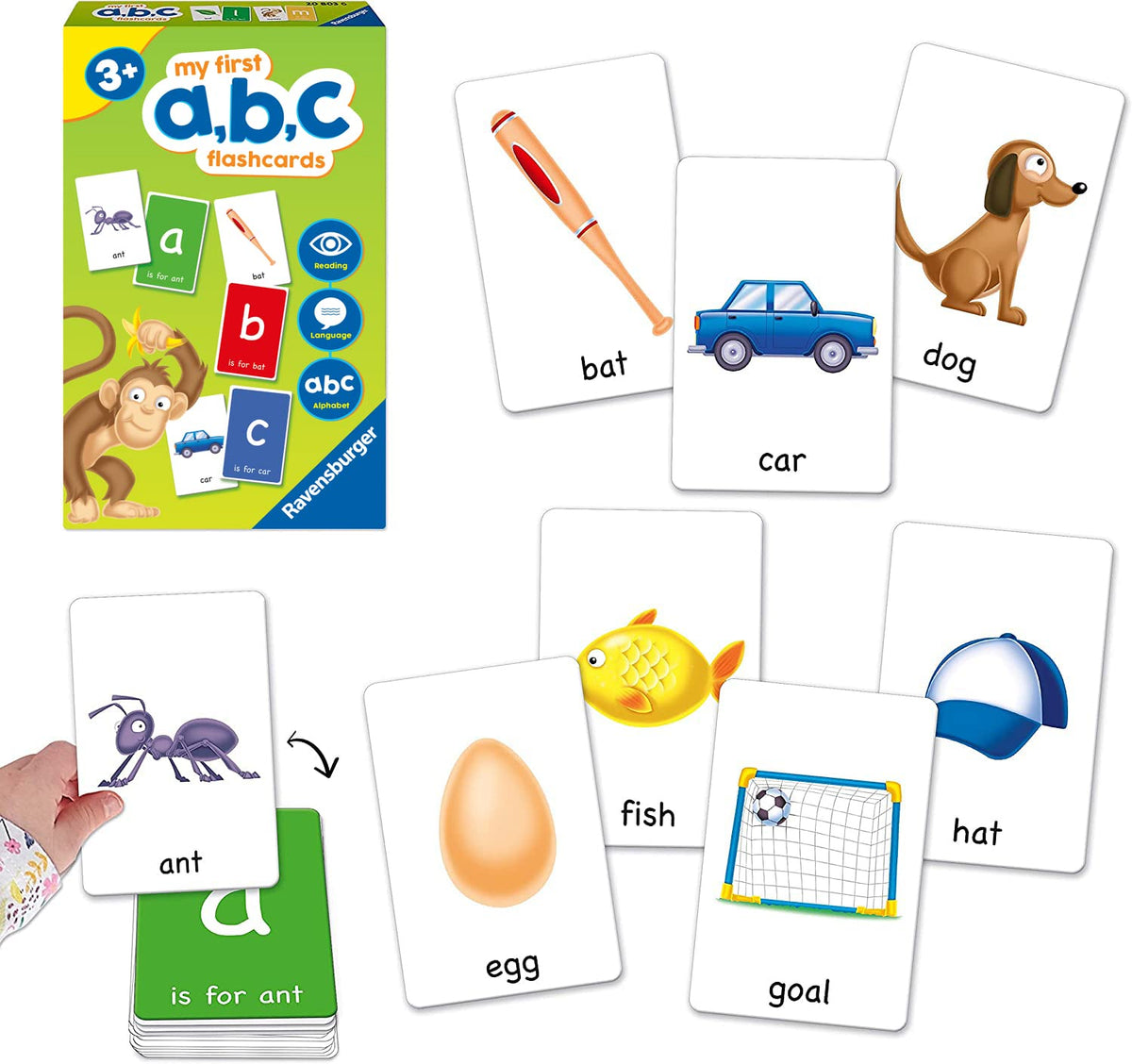 Ravensburger My First ABC Flash Card Game Kids Age 3 Years Up - Ideal Early Learning, Object