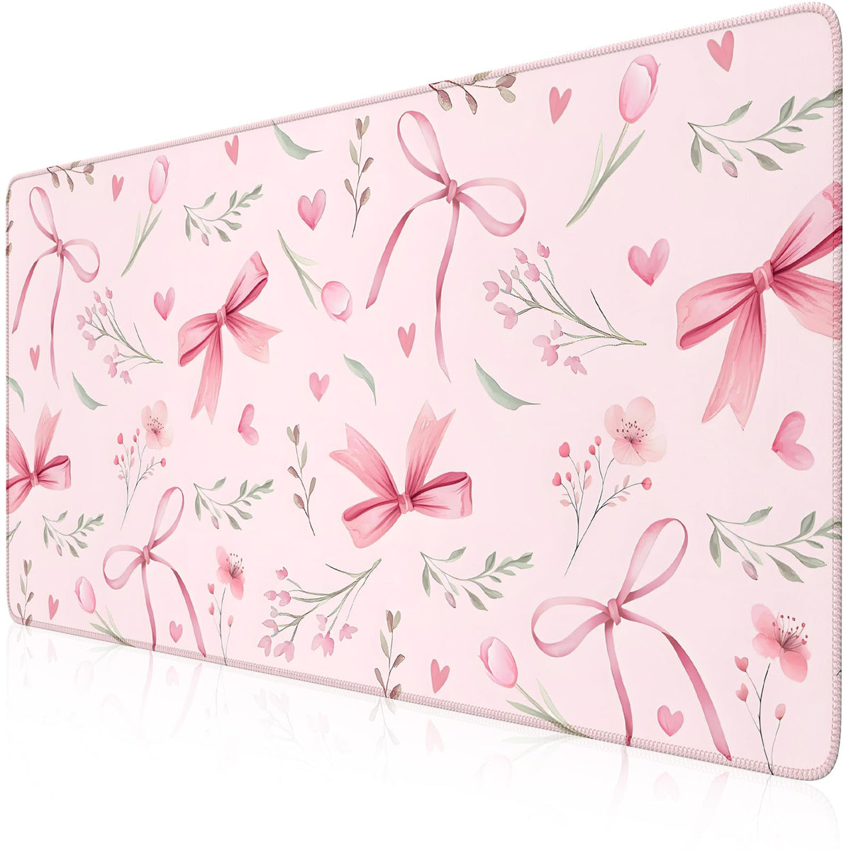 iCasso Pink Desk Mat,Cute Desk Pad for Women