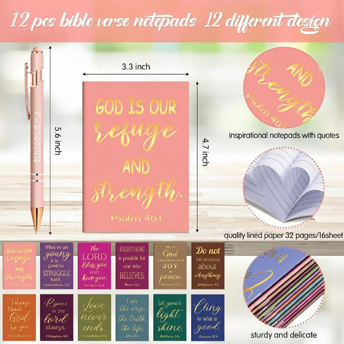 Estune 36 Pcs Christian Bible Gifts Set Bulk,Religion