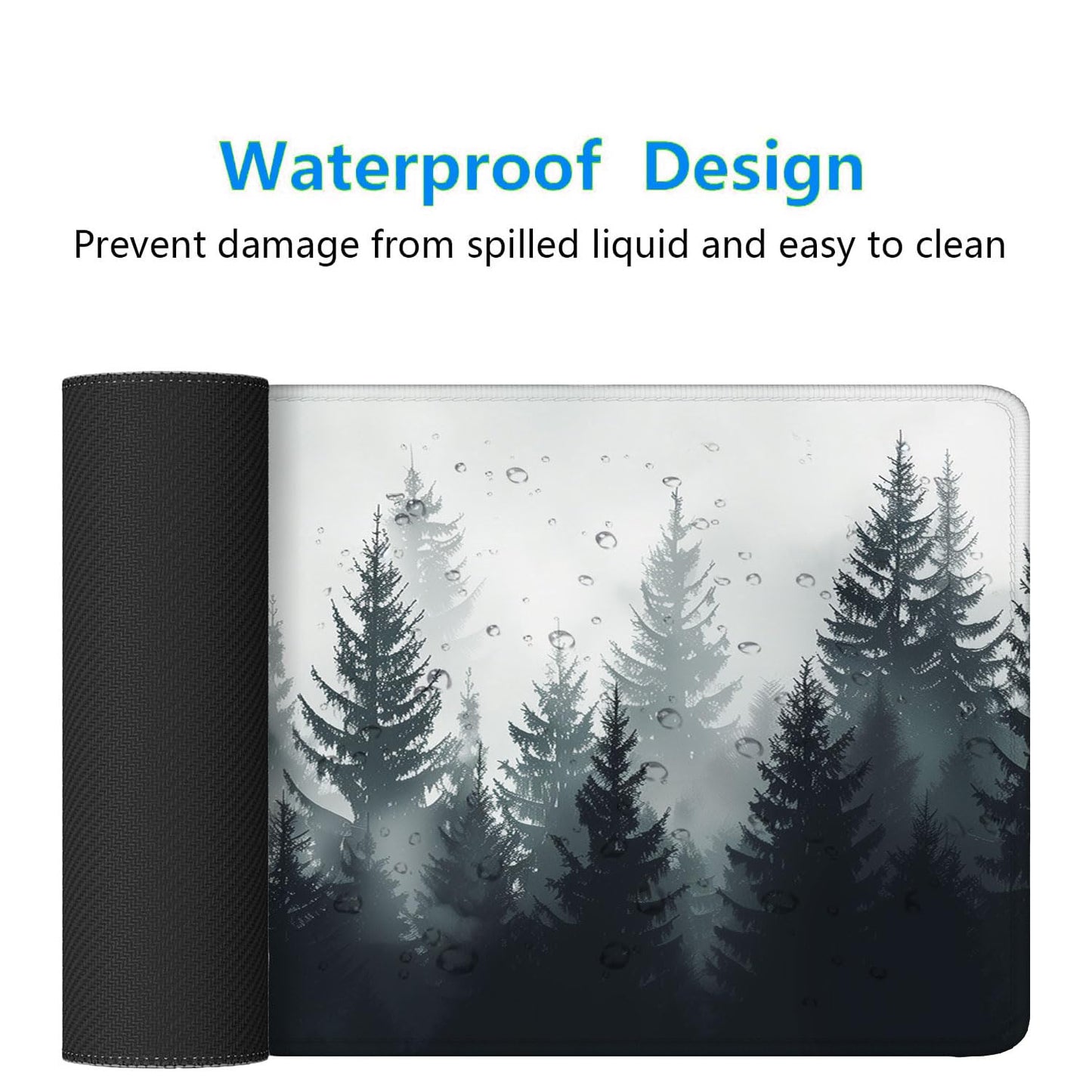 Misty Forest Gaming Mouse Pad Forest Tree XL Mouse Pad Large Mousepad Extended Laptop Keyboard Mat