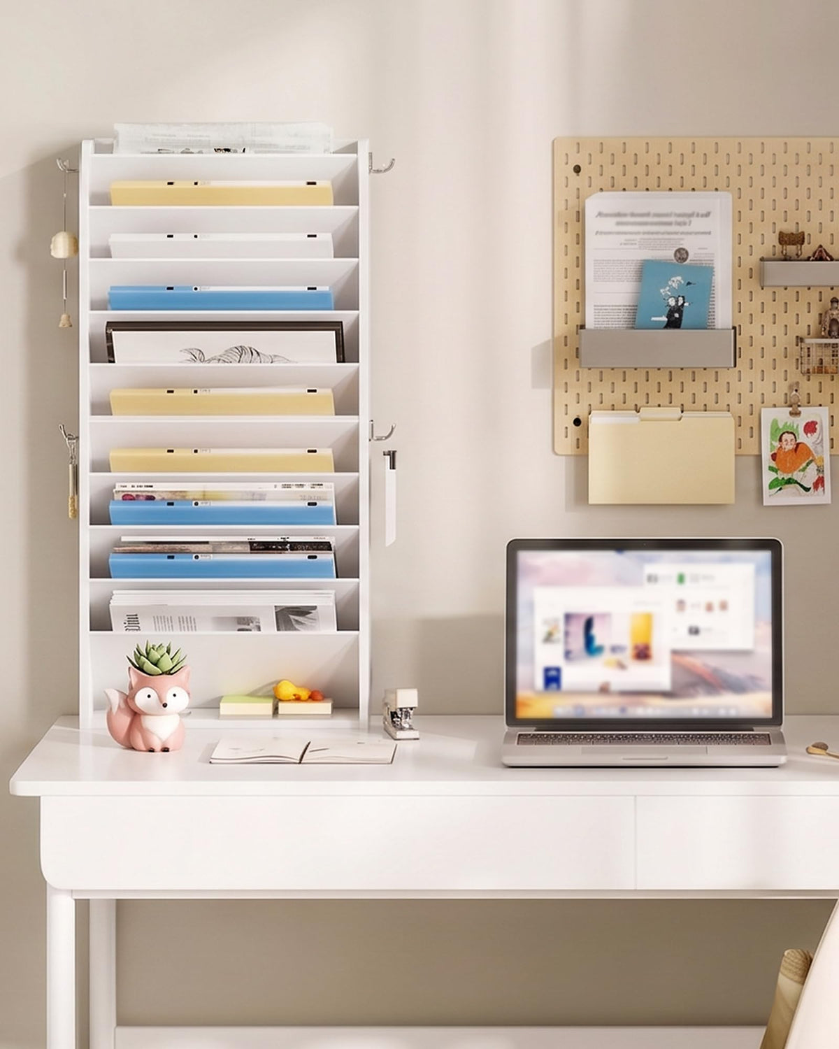 CHOEZON Wall File Organizer, 10-Tier Hanging Mail Organizer