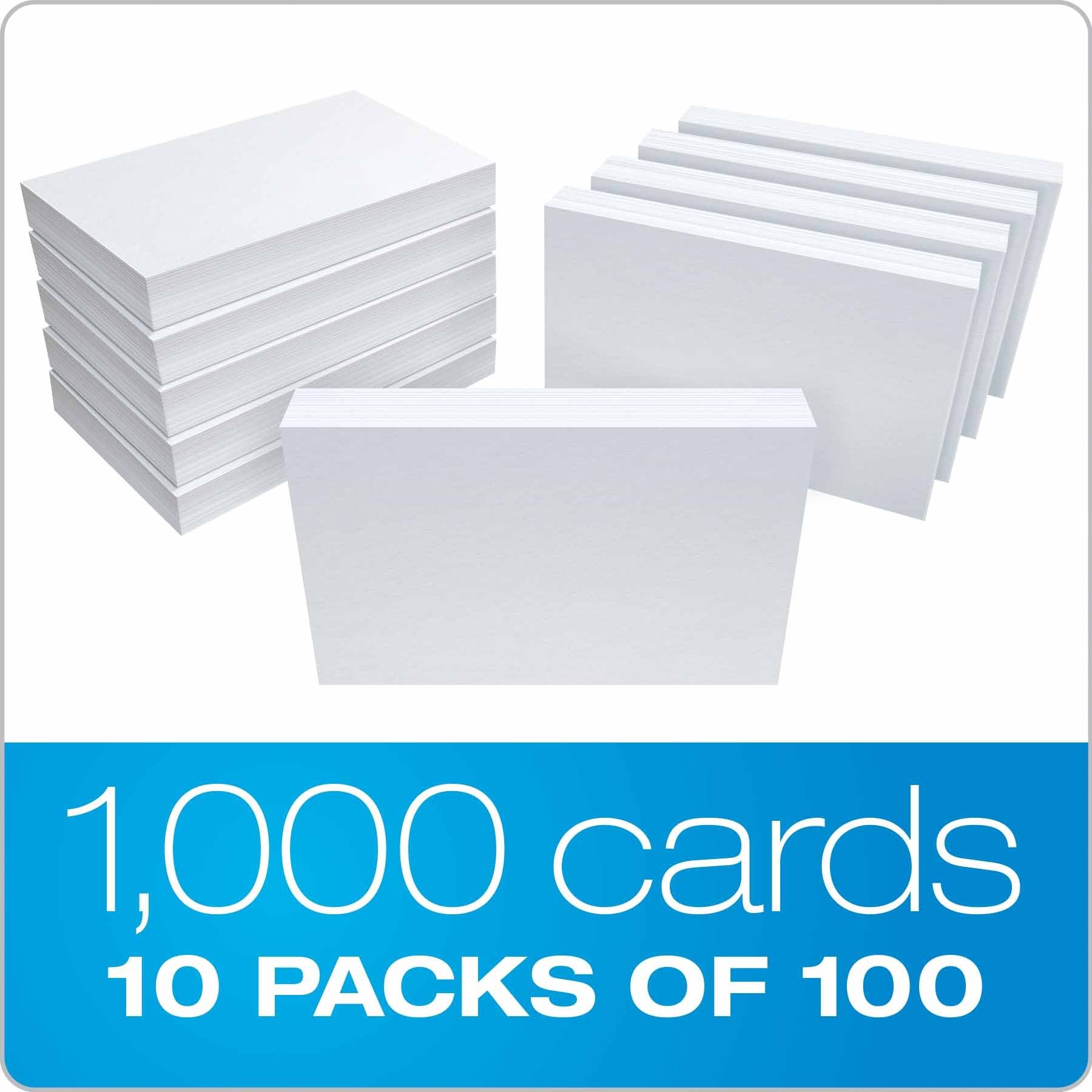 Oxford Blank Index Cards, 4 x 6 Inches, White, 10 Packs of 100 (40)