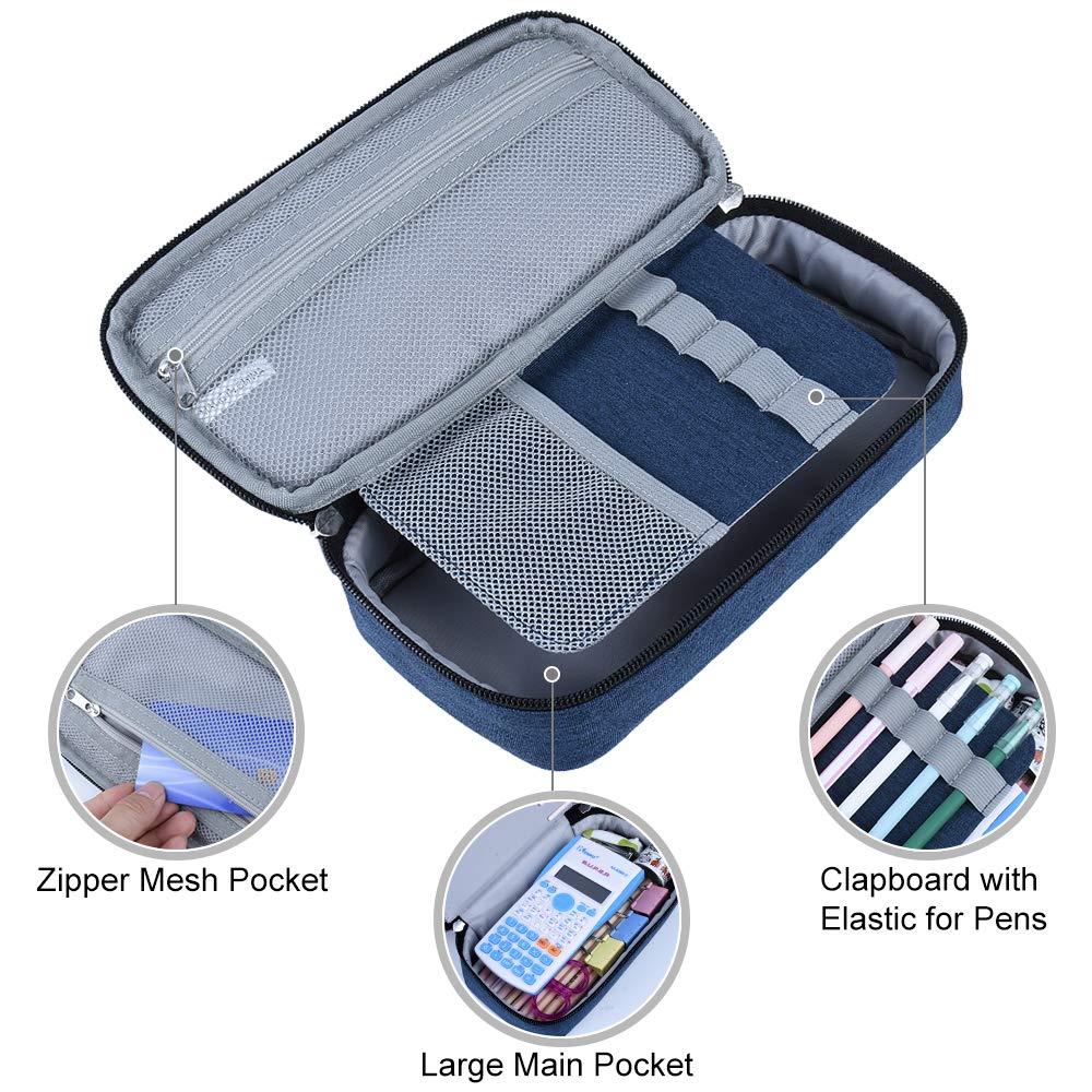 Chelory Big Capacity Pencil Case Large Pencil Bag Pouch Portable Pen Pencil Marker Cases Holder