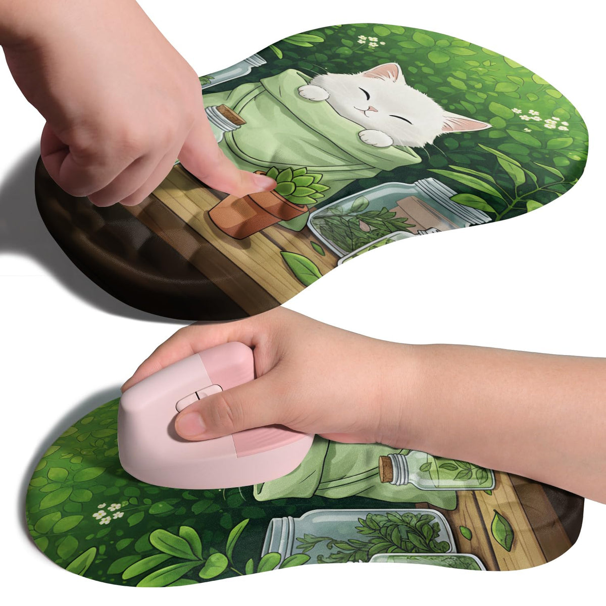 Armanza Ergonomic Joint Wrist Support Mouse Pad with Memory Foam Cushion Massage Bump, Carpal