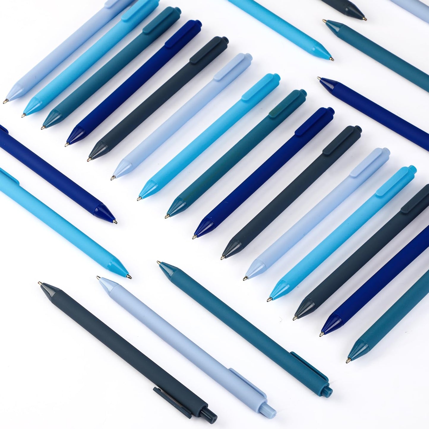 Dinifee 100 Pcs Ballpoint Gel Pens Bulk Retractable, Blue Series