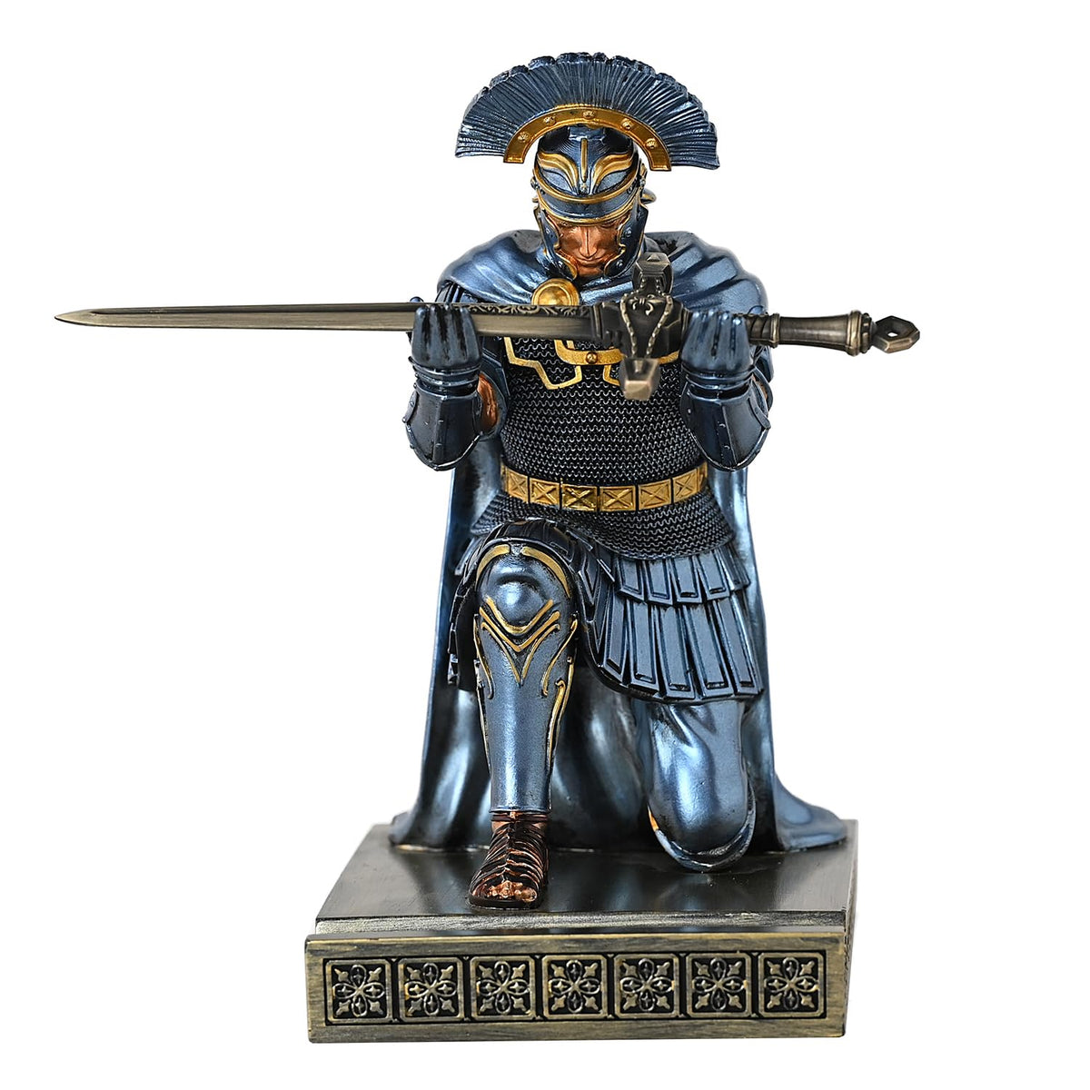 HDMbigmi Centurion Cloak Warrior Pen Holder Phone Stand for Desktop Blue