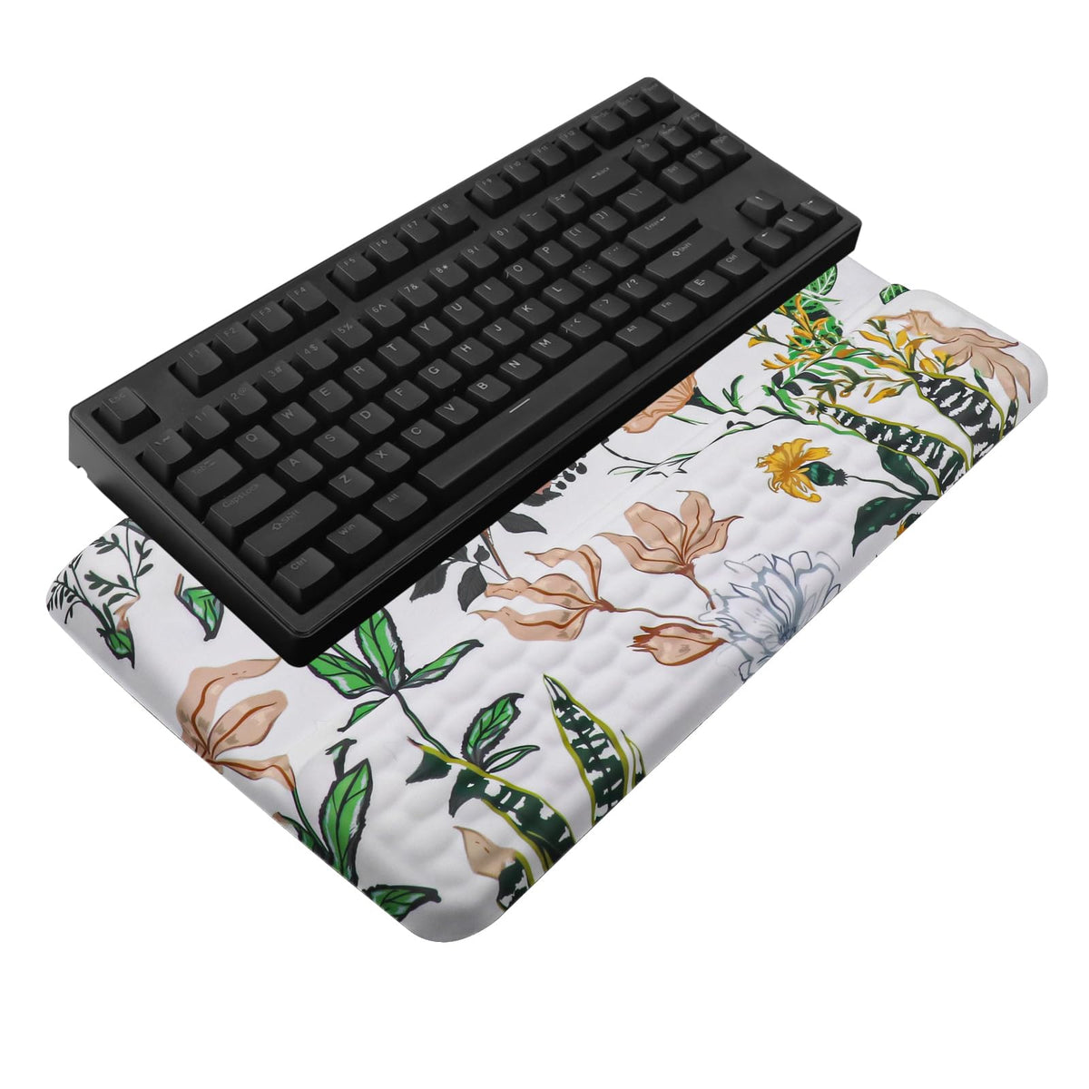 Computer Keyboard Stand with Wrist Rest, Ergonomic Tilted Keyboard Holder - Keyboard Riser with