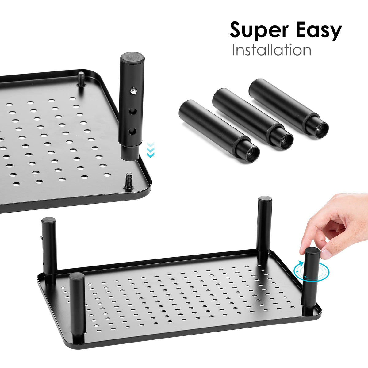 2 Pack Monitor Riser Desktop Stand Flat Screen TV Monitor Stand Riser