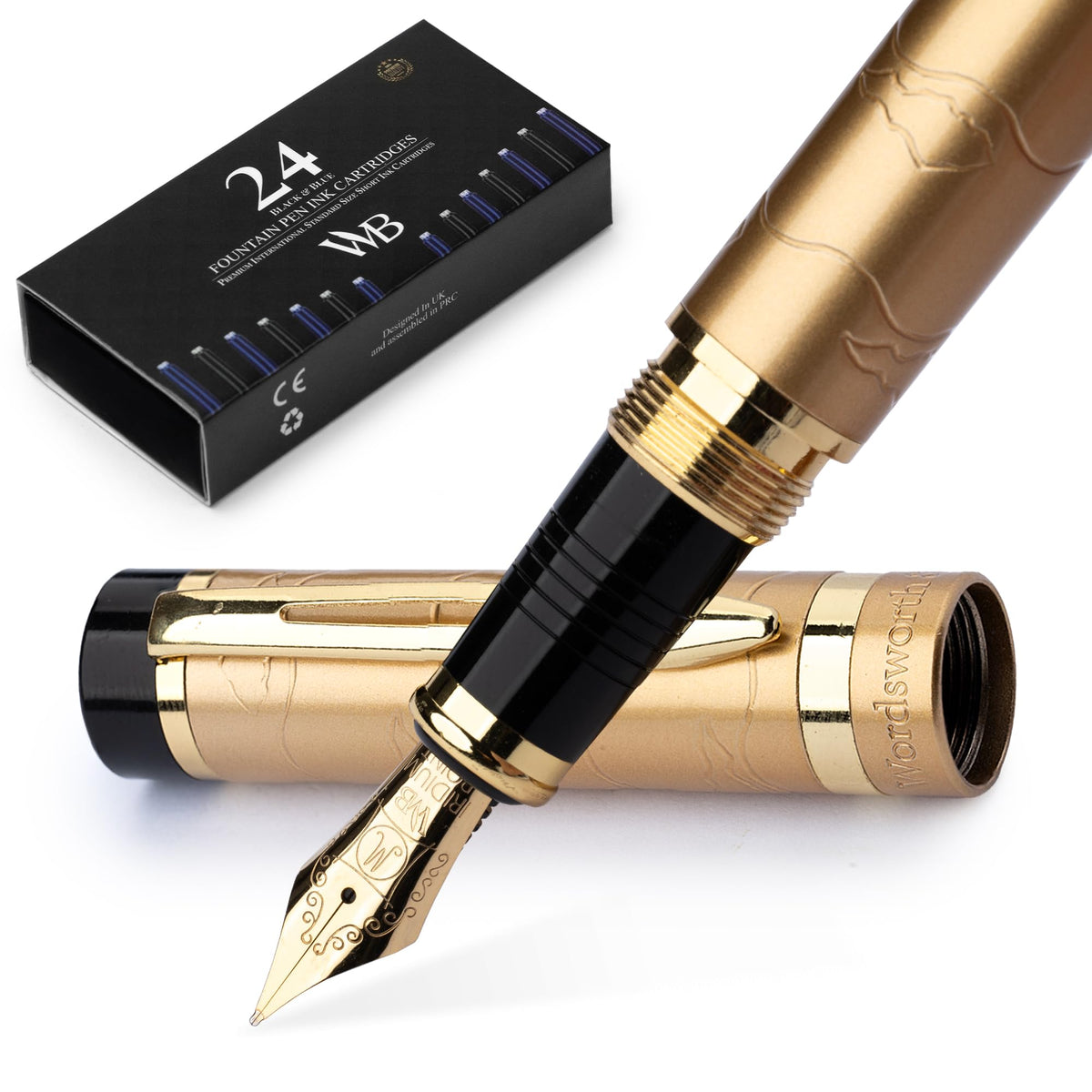 Wordsworth & Black Primori Luxury Fountain Pen Set for Writing, Medium Nib