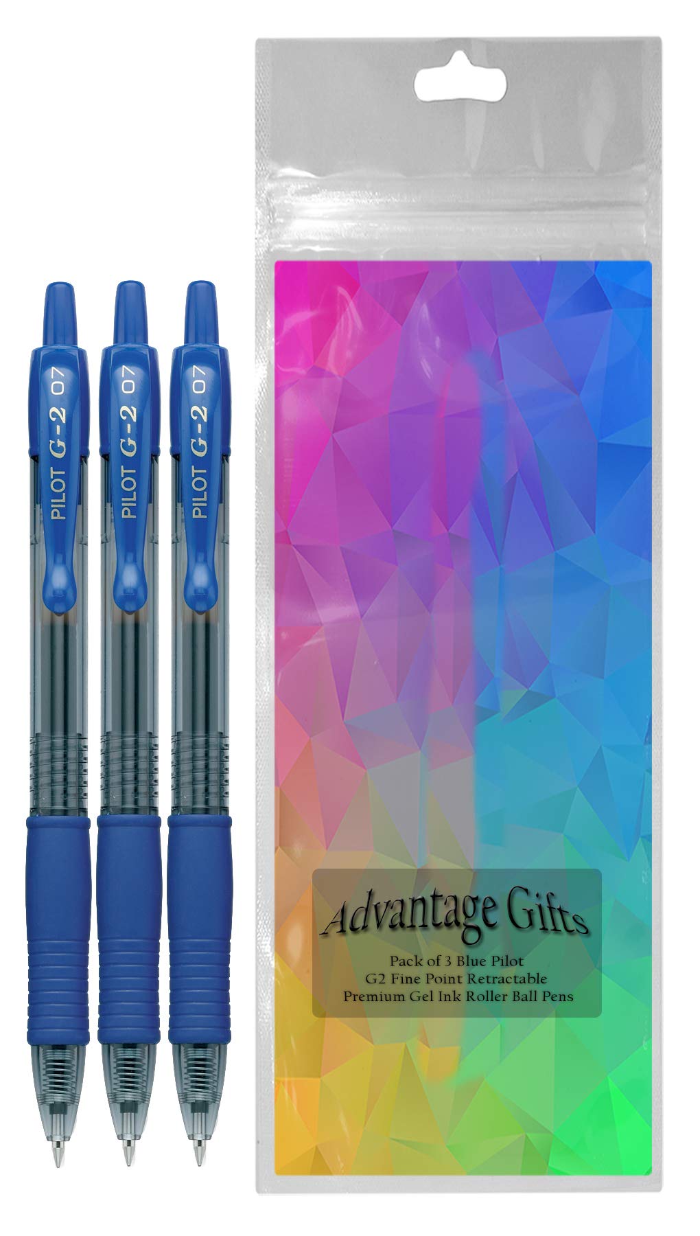 Advantage Gifts G2 Retractable Premium Gel Ink Roller Ball Pens Fine Point Fine Point (.7mm) Blue