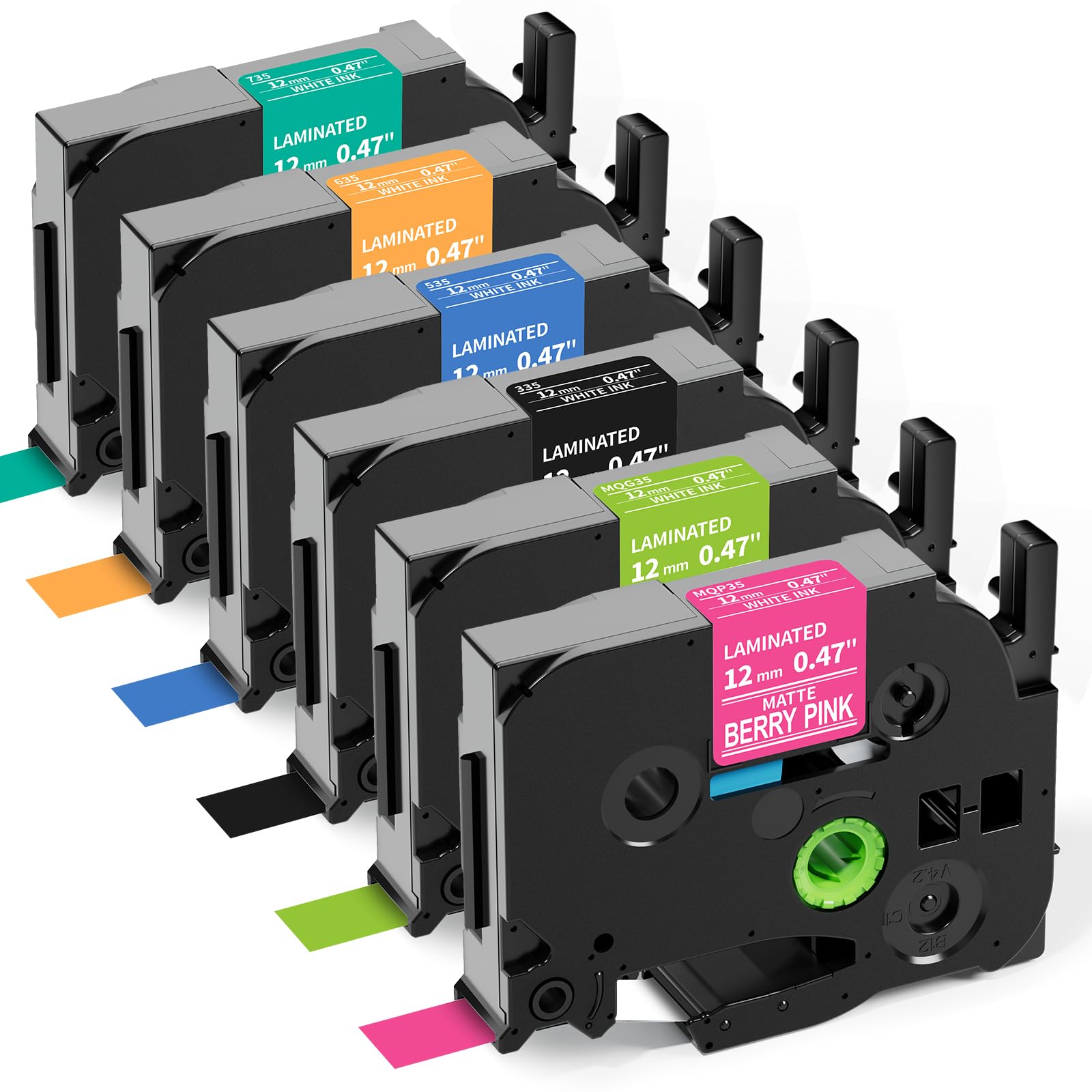 Replacement for Brother Label Maker Tape P Touch Colored TZe TZ Tape 12mm