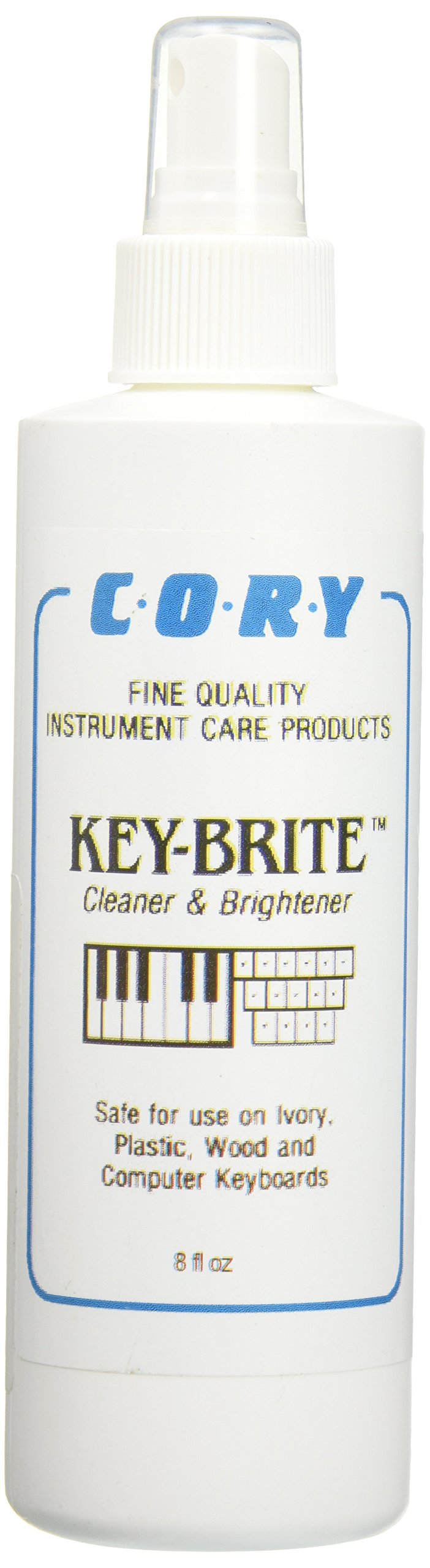 Key-Brite Piano Key Cleaner 8 oz by Cory, Distributed by A Fully Authorized Cory Products Dealer