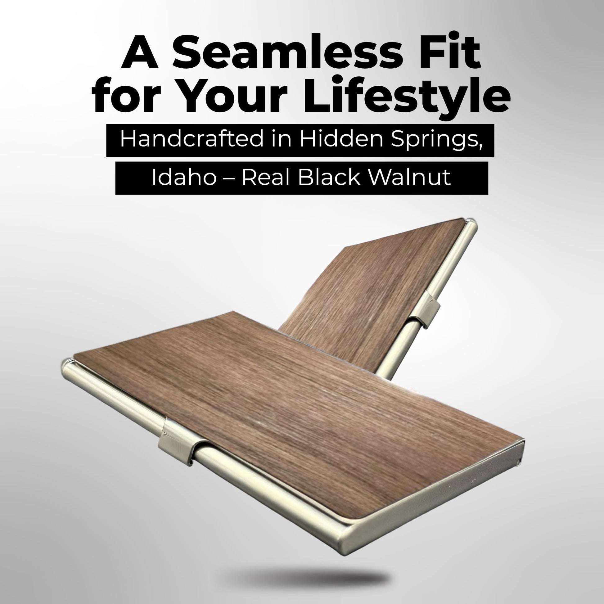 WUDN Handcrafted Business Card Holder Wallet For Men and Women | Holds Up to 20-25 B-Cards or 8-10