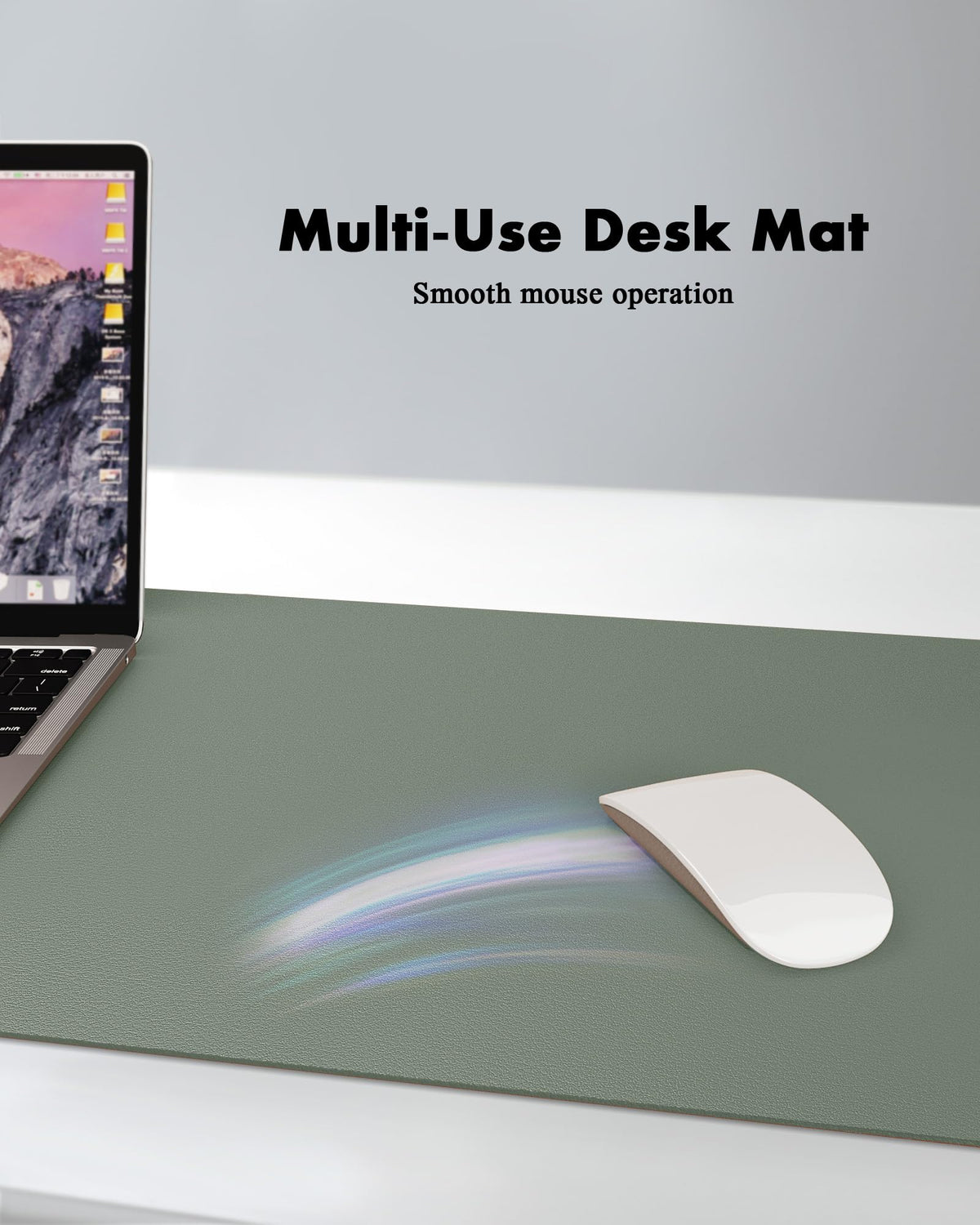 YSAGi Double-Sided Desk Pad, 35.4"x17"Leather Desk Mat, Eco Cork Desk Pad Protector,Large Mouse