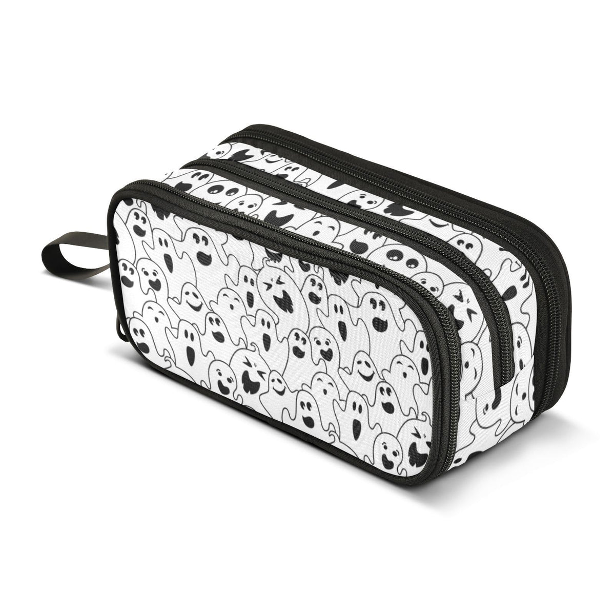 Sletend Pencil Case Halloween Ghost 3 Compartments Pencil Pouch