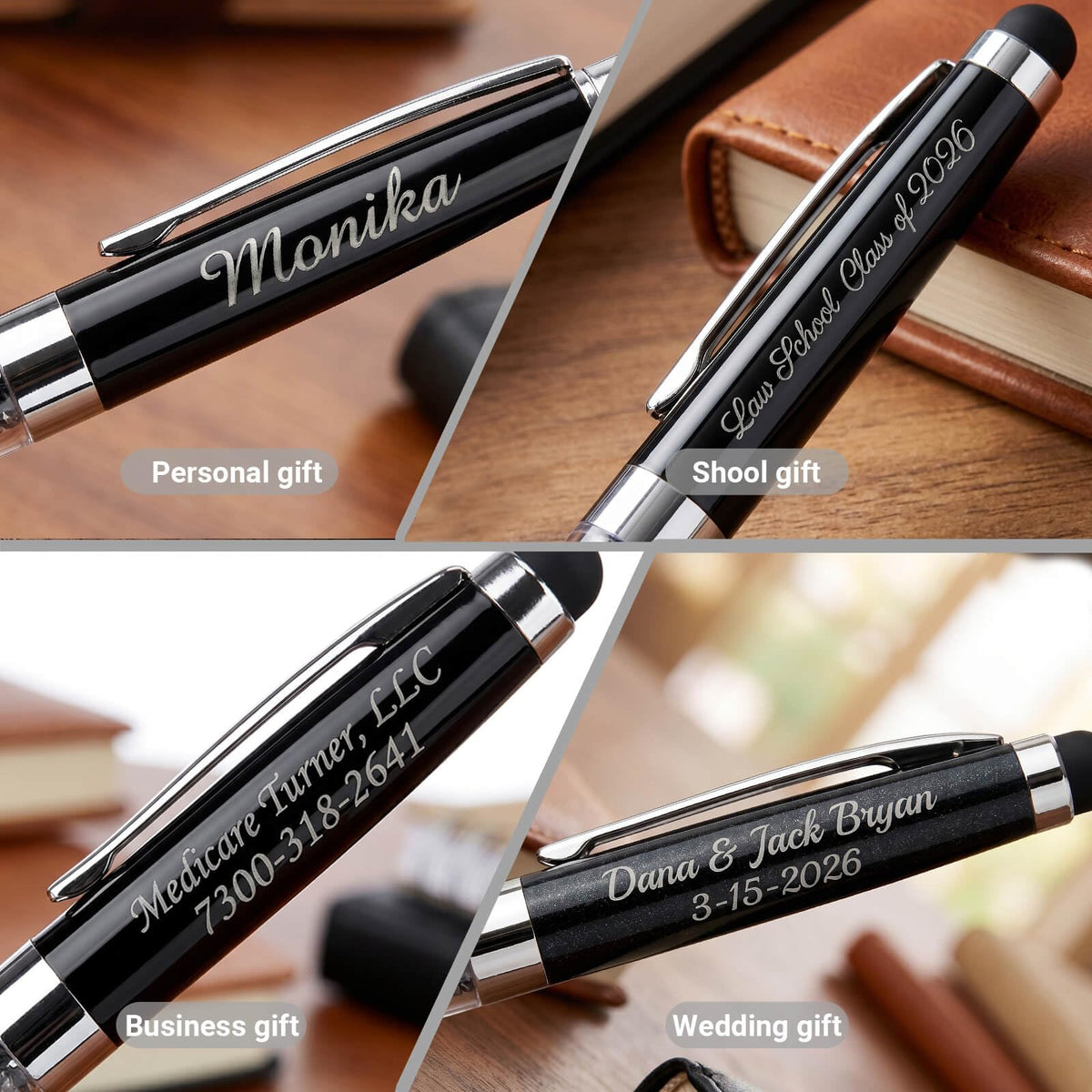 Ancolo Personalized Ballpoint Pens Crystal pen Gift for Office Groomsman