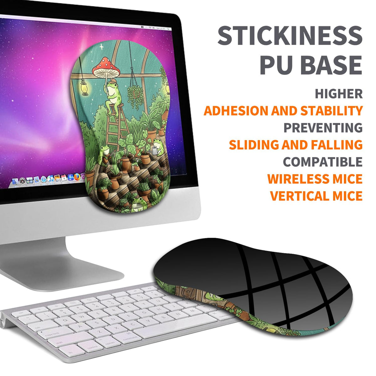 Armanza Ergonomic Joint Wrist Support Mouse Pad with Memory Foam Cushion Massage Bump, Carpal